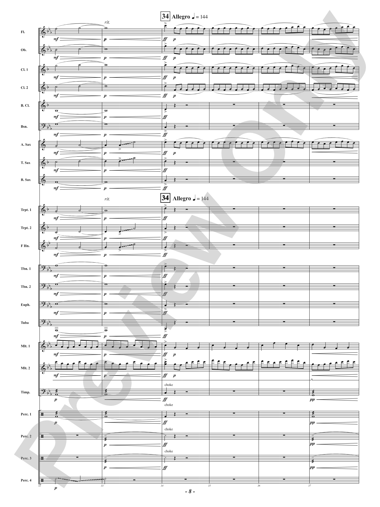Mystic Forest: Concert Band Conductor Score & Parts