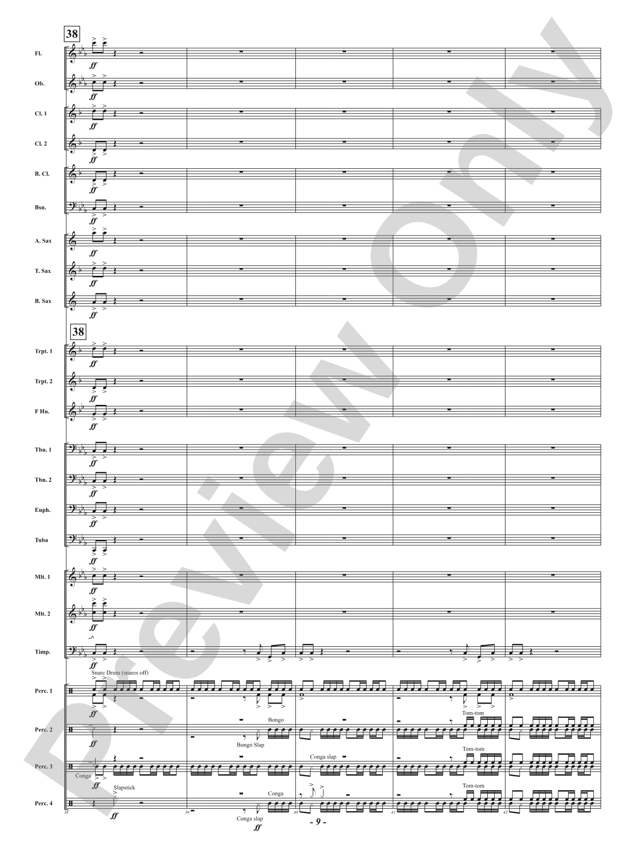 Mystic Forest: Concert Band Conductor Score & Parts