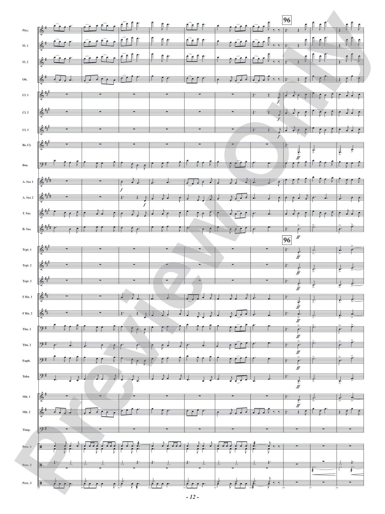 I Saw Three Ships: Concert Band Conductor Score & Parts