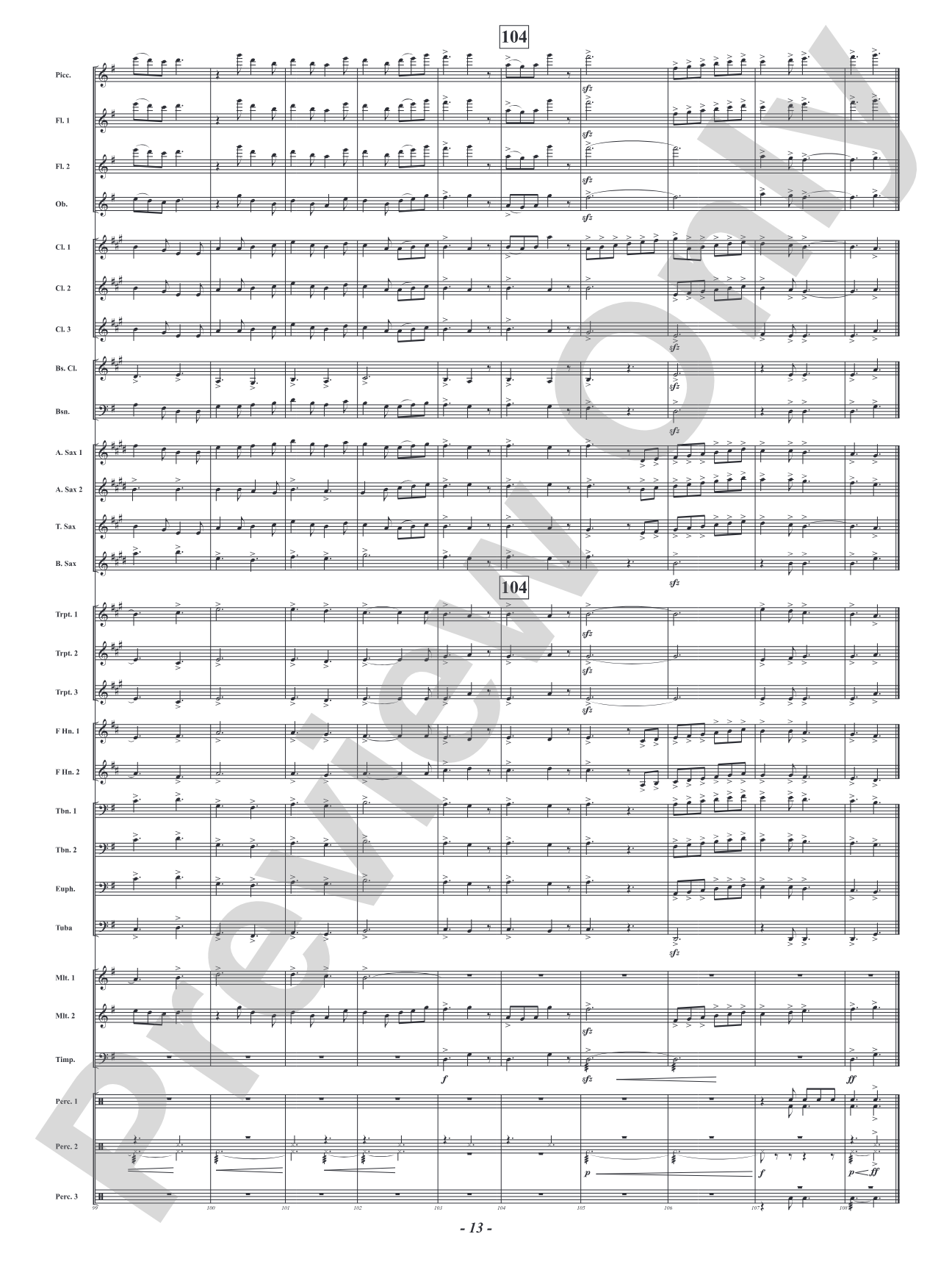 I Saw Three Ships: Concert Band Conductor Score & Parts