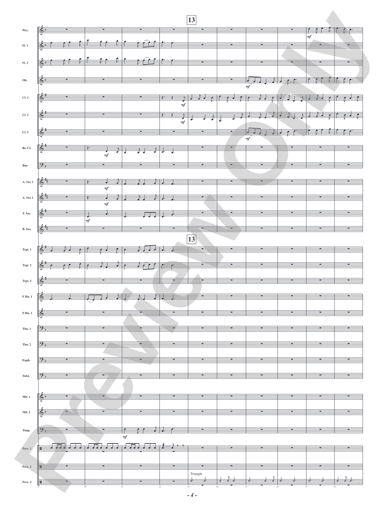 I Saw Three Ships: Concert Band Conductor Score & Parts
