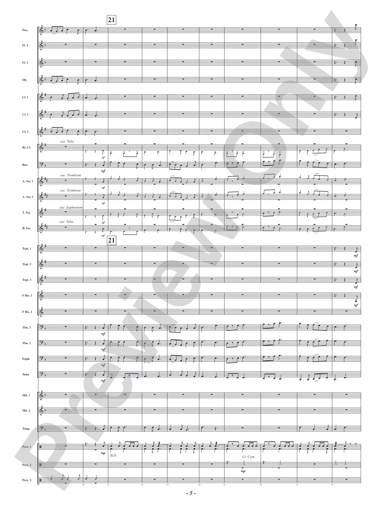 I Saw Three Ships: Concert Band Conductor Score & Parts