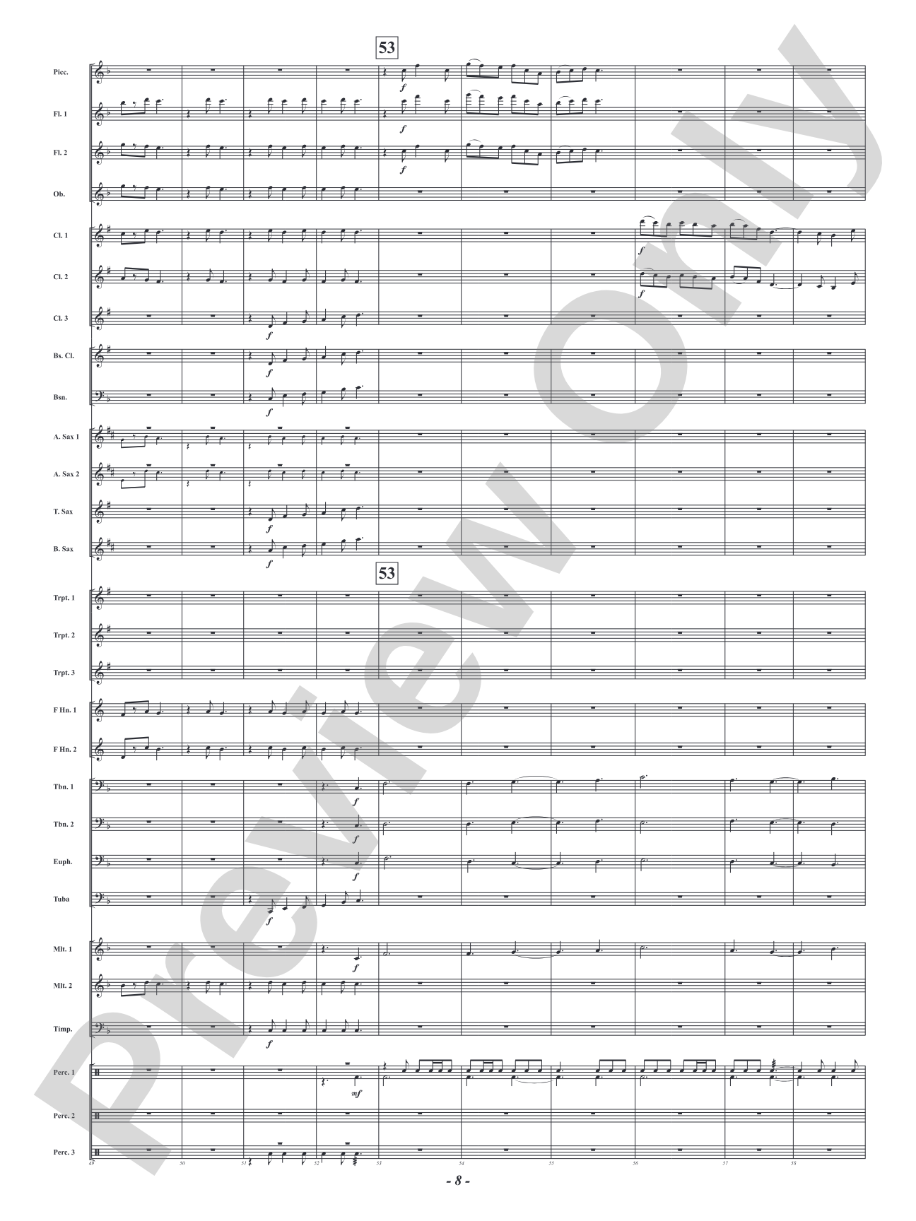 I Saw Three Ships: Concert Band Conductor Score & Parts