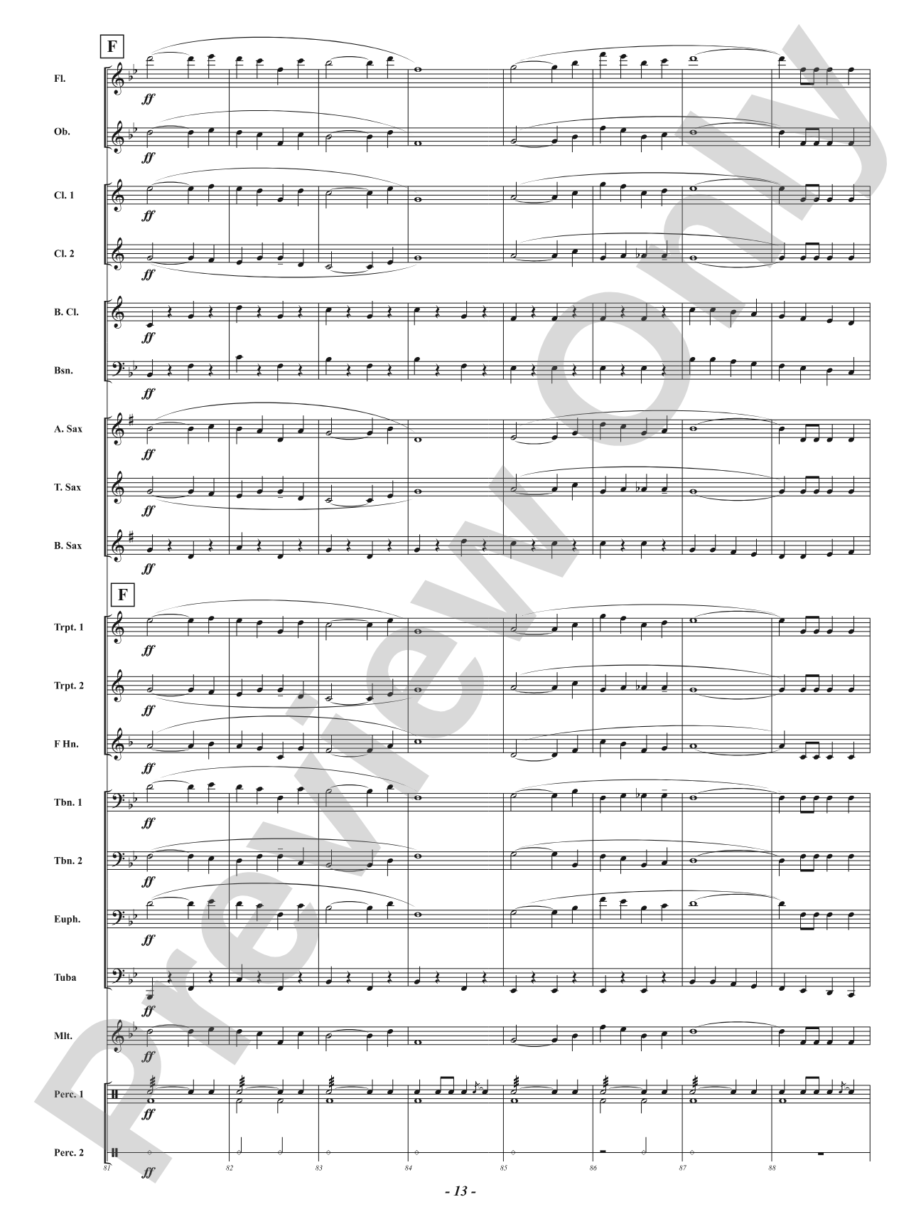 Right About March: Concert Band Conductor Score & Parts