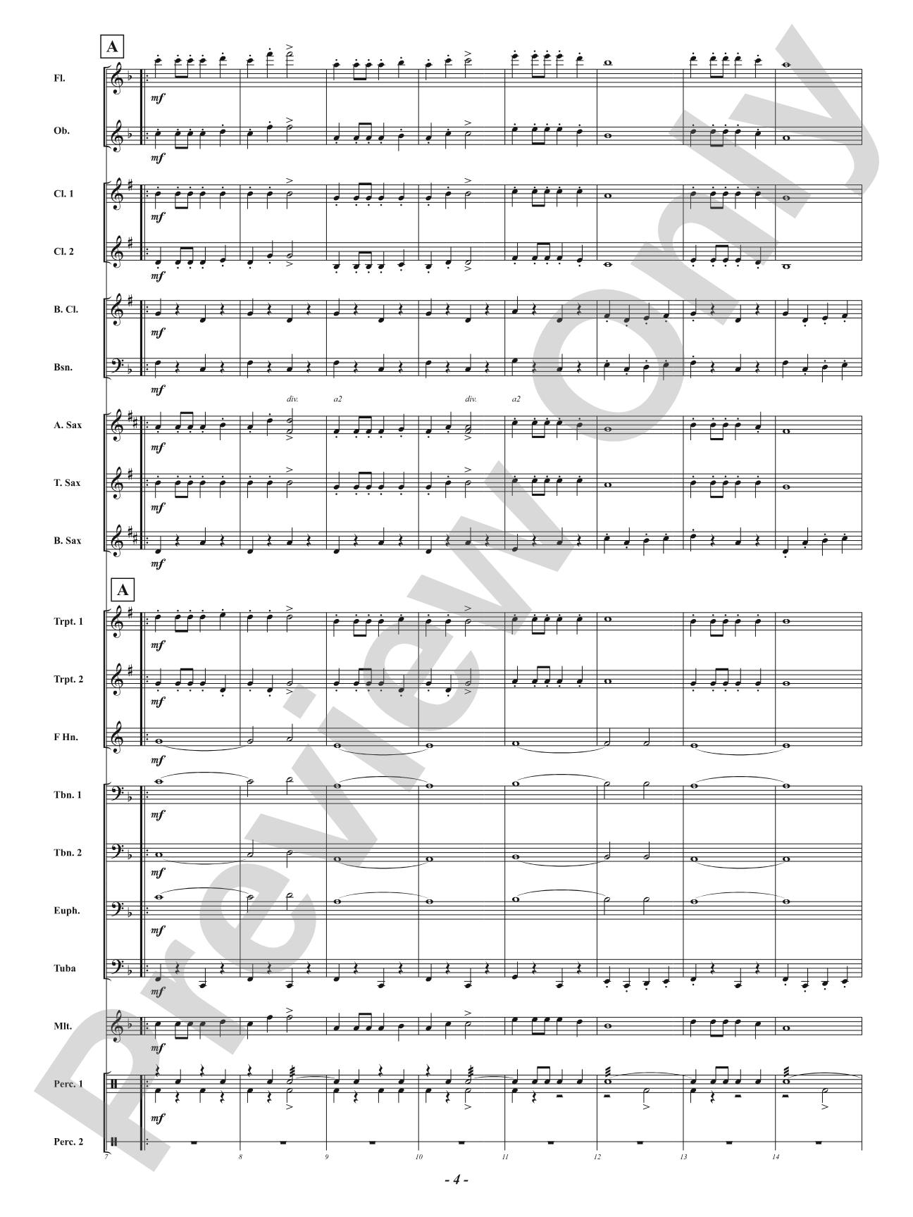 Right About March: Concert Band Conductor Score & Parts
