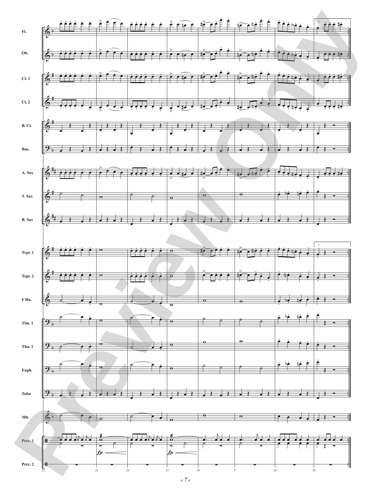 Right About March: Concert Band Conductor Score & Parts