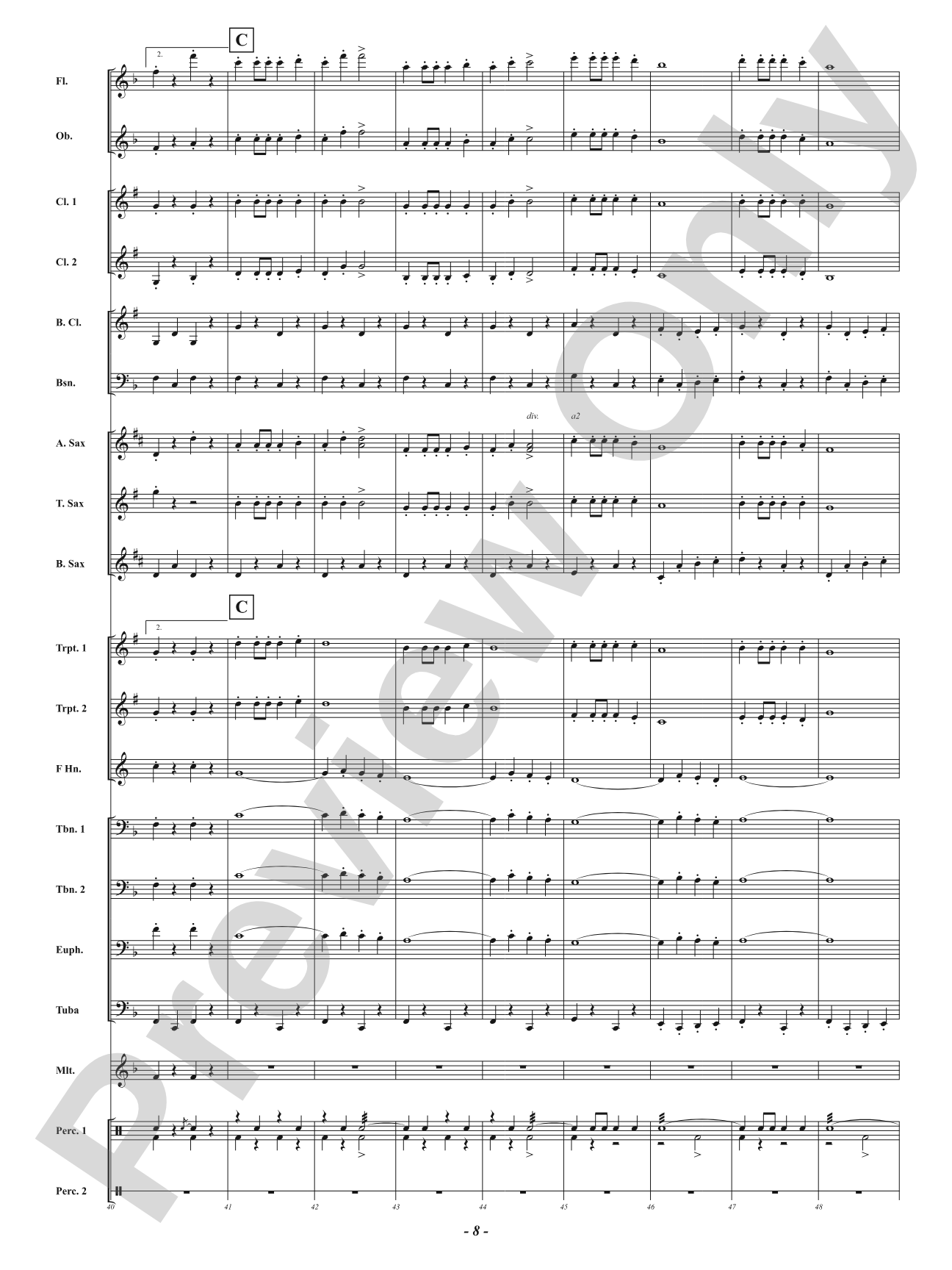 Right About March: Concert Band Conductor Score & Parts
