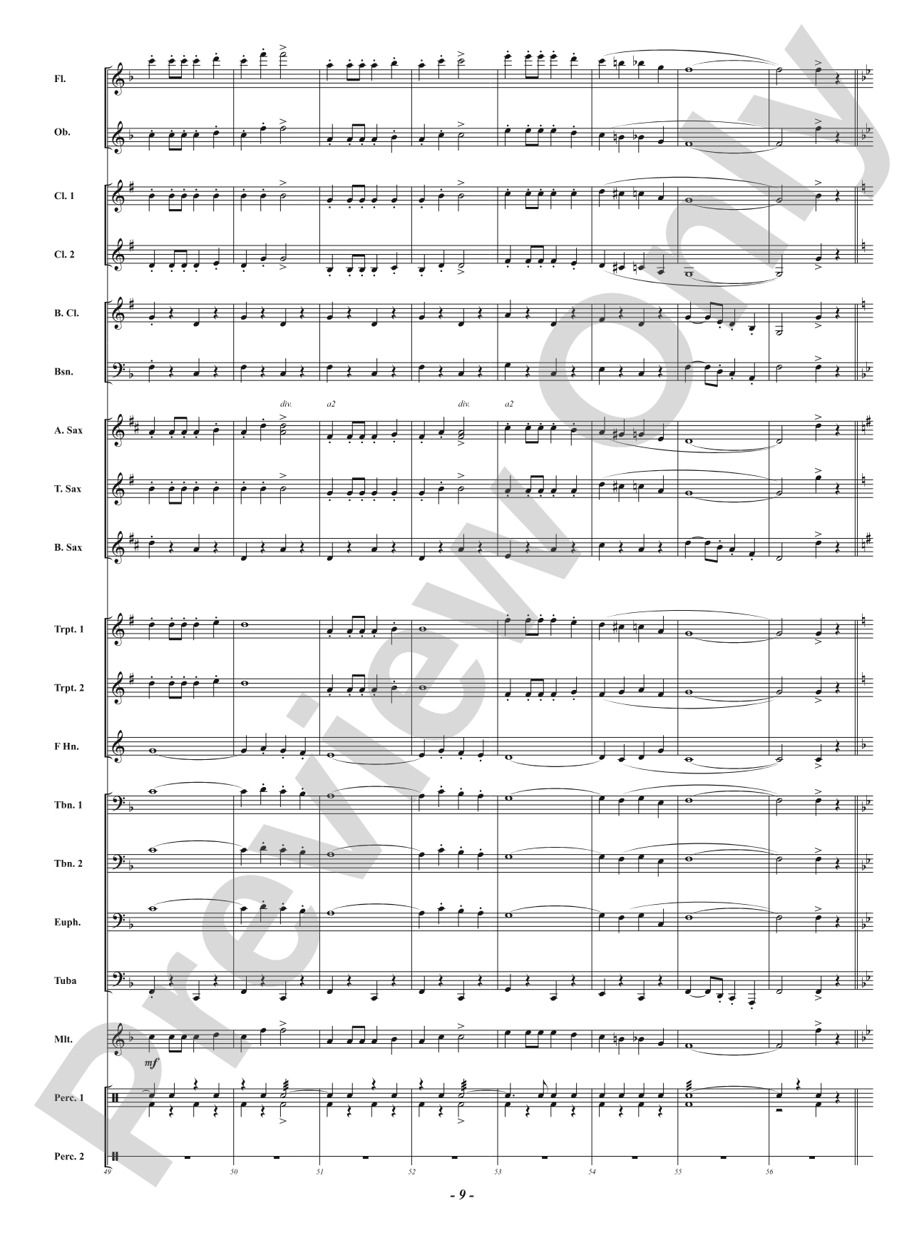 Right About March: Concert Band Conductor Score & Parts
