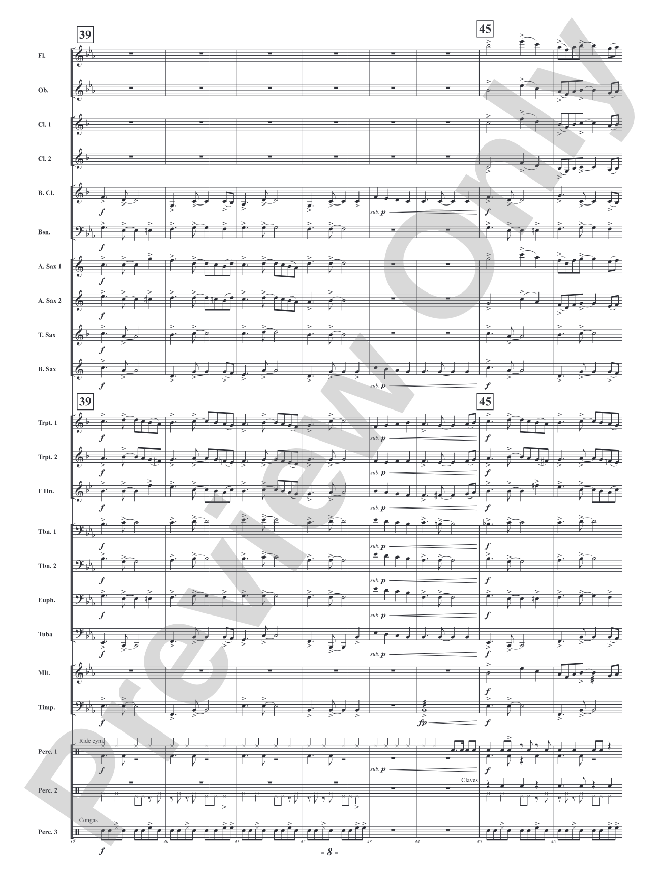 Christmas Salsa: Concert Band Conductor Score & Parts