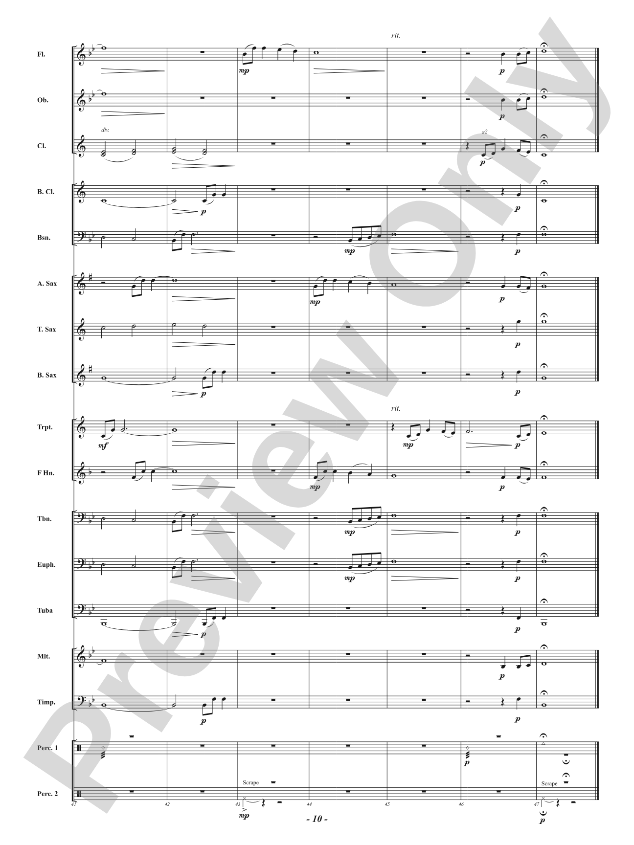 Before Nightfall: Concert Band Conductor Score & Parts