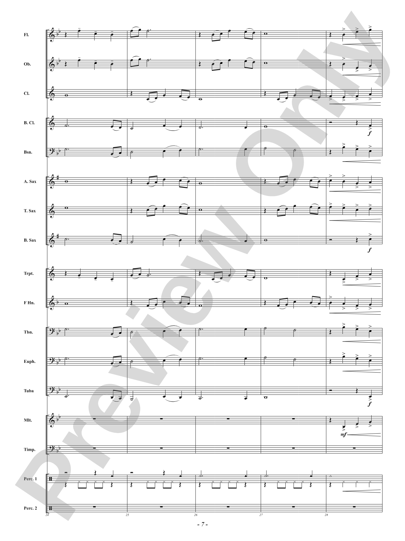 Before Nightfall: Concert Band Conductor Score & Parts