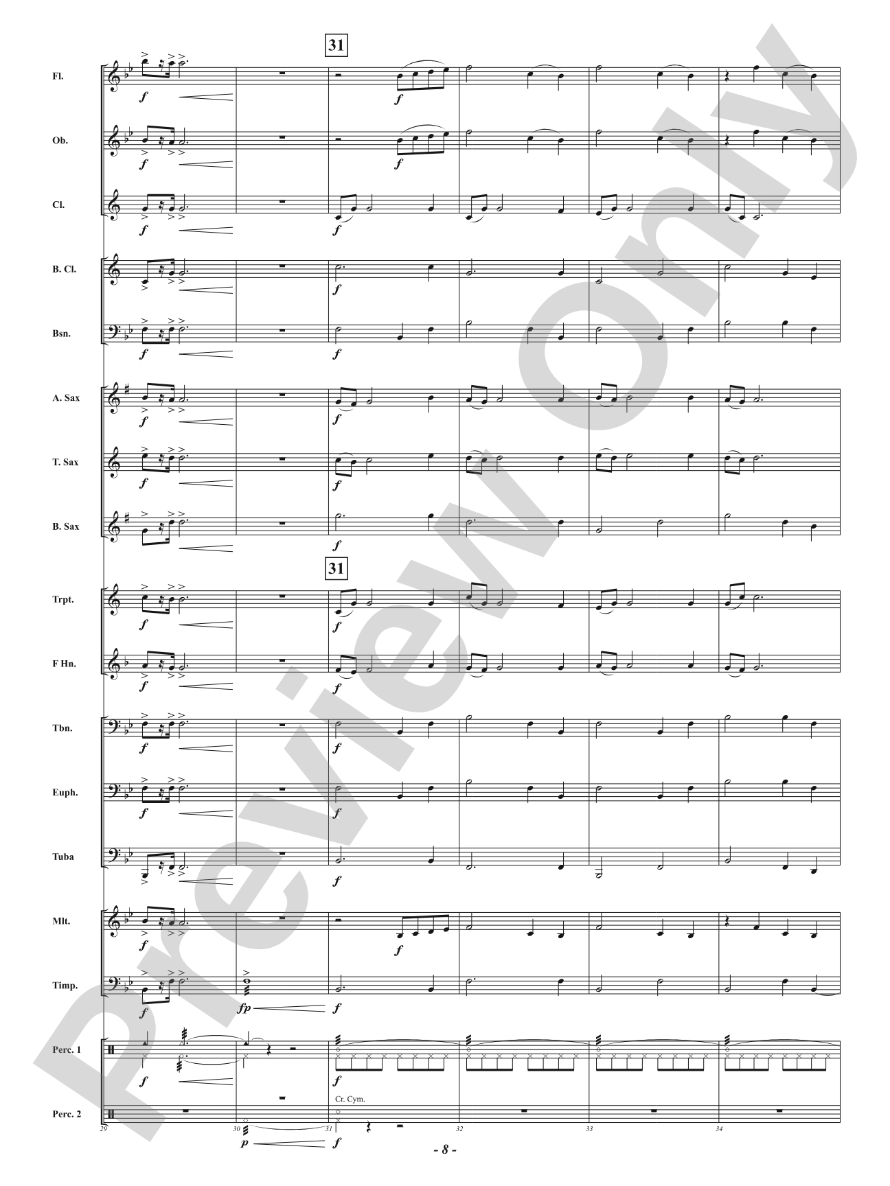 Before Nightfall: Concert Band Conductor Score & Parts