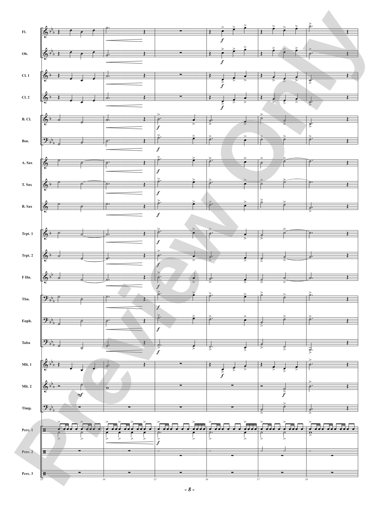 The Archer's Arrow: Concert Band Conductor Score & Parts