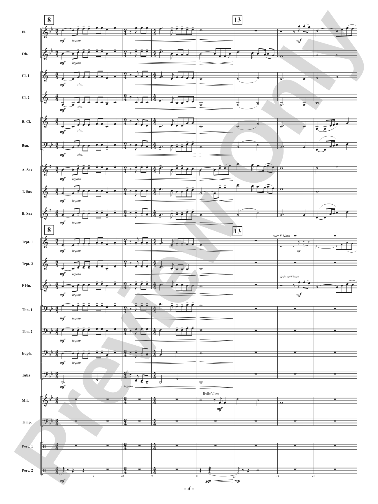 A Mother's Hymn - How Great Thou Art: Concert Band Conductor Score & Parts