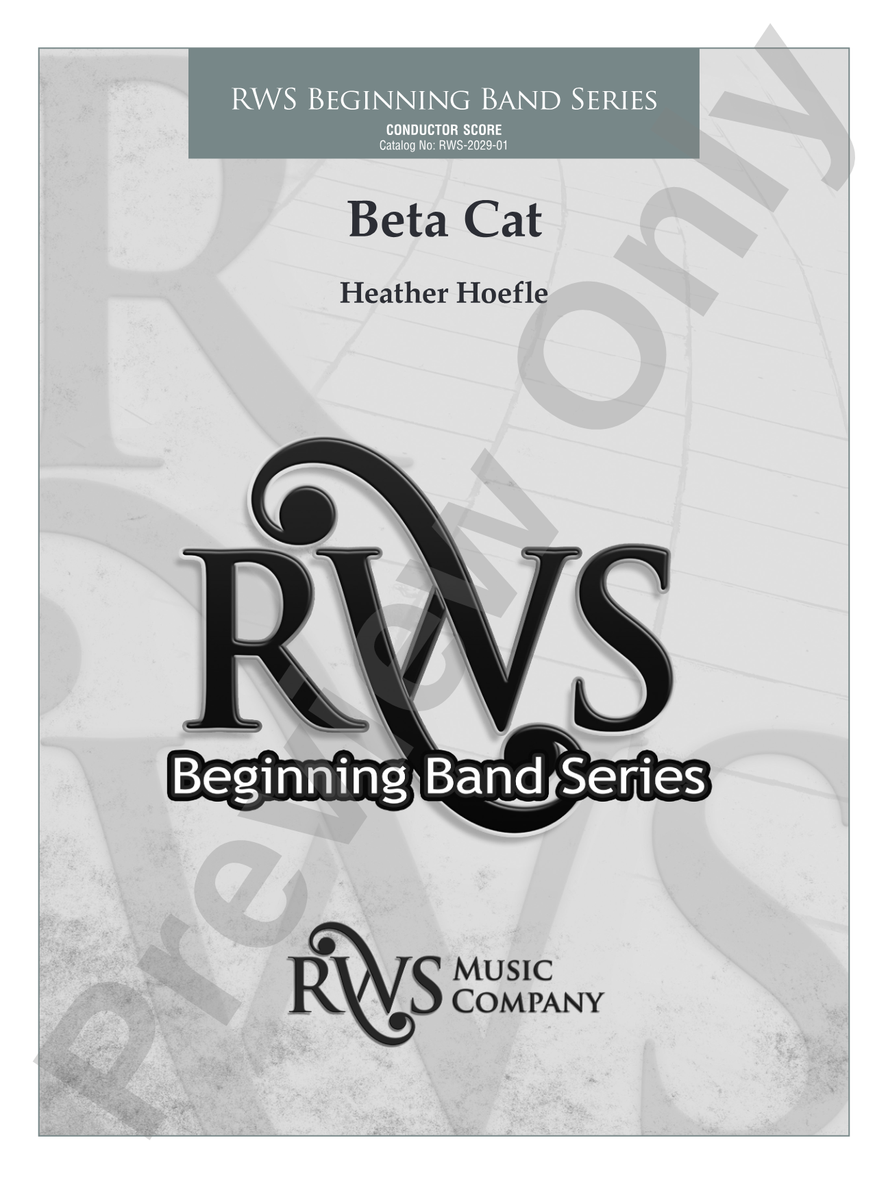 Beta Cat: Concert Band Conductor Score & Parts