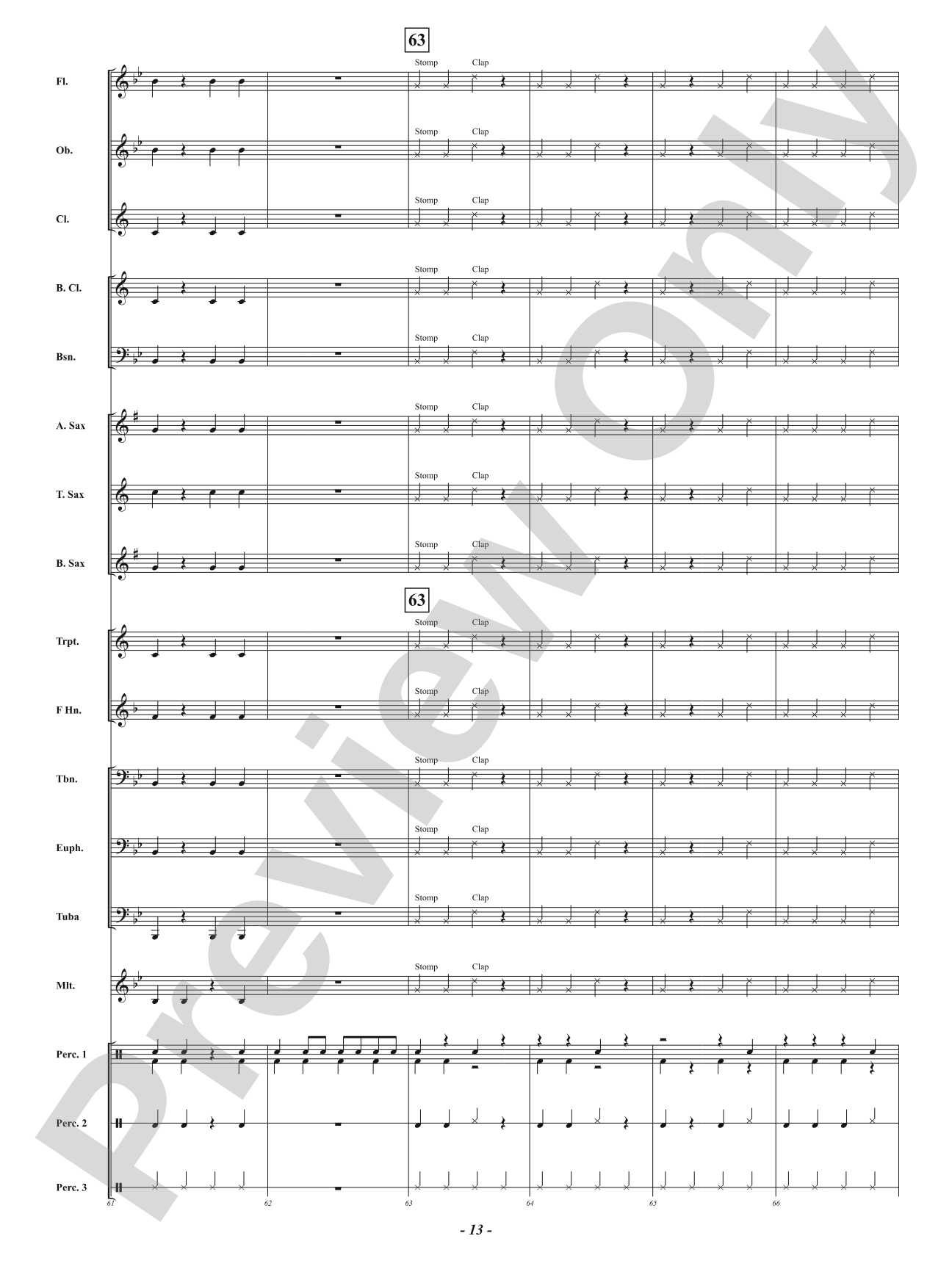 Santa Stomp!: Concert Band Conductor Score & Parts