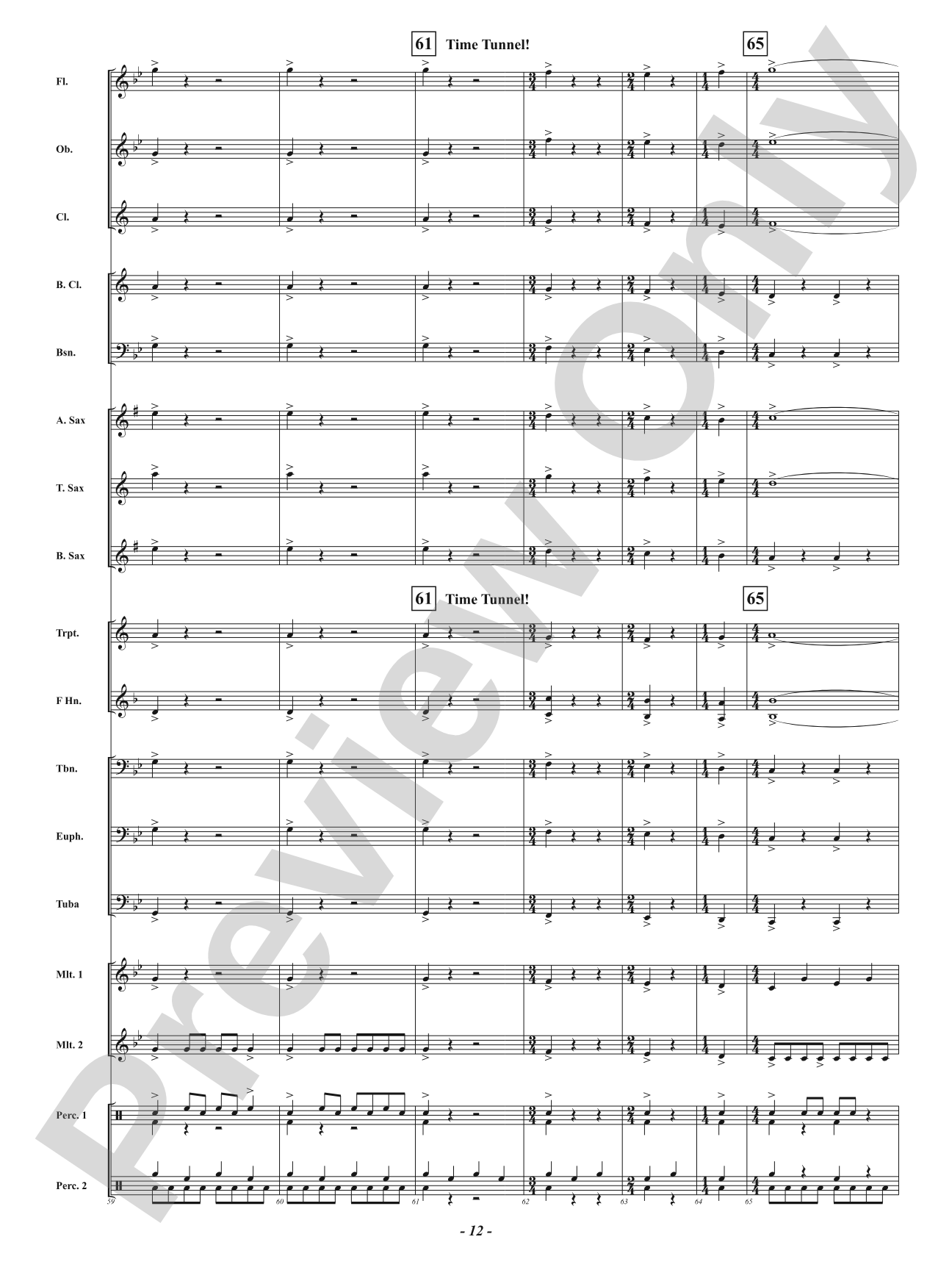 Race Against Time: Concert Band Conductor Score & Parts