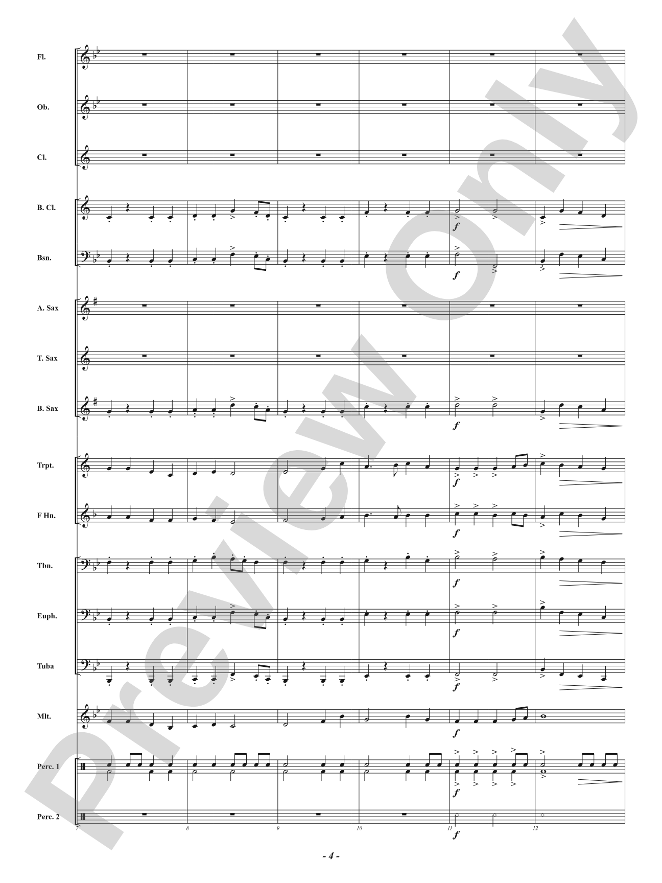 Look Out World - Concert March: Concert Band Conductor Score & Parts