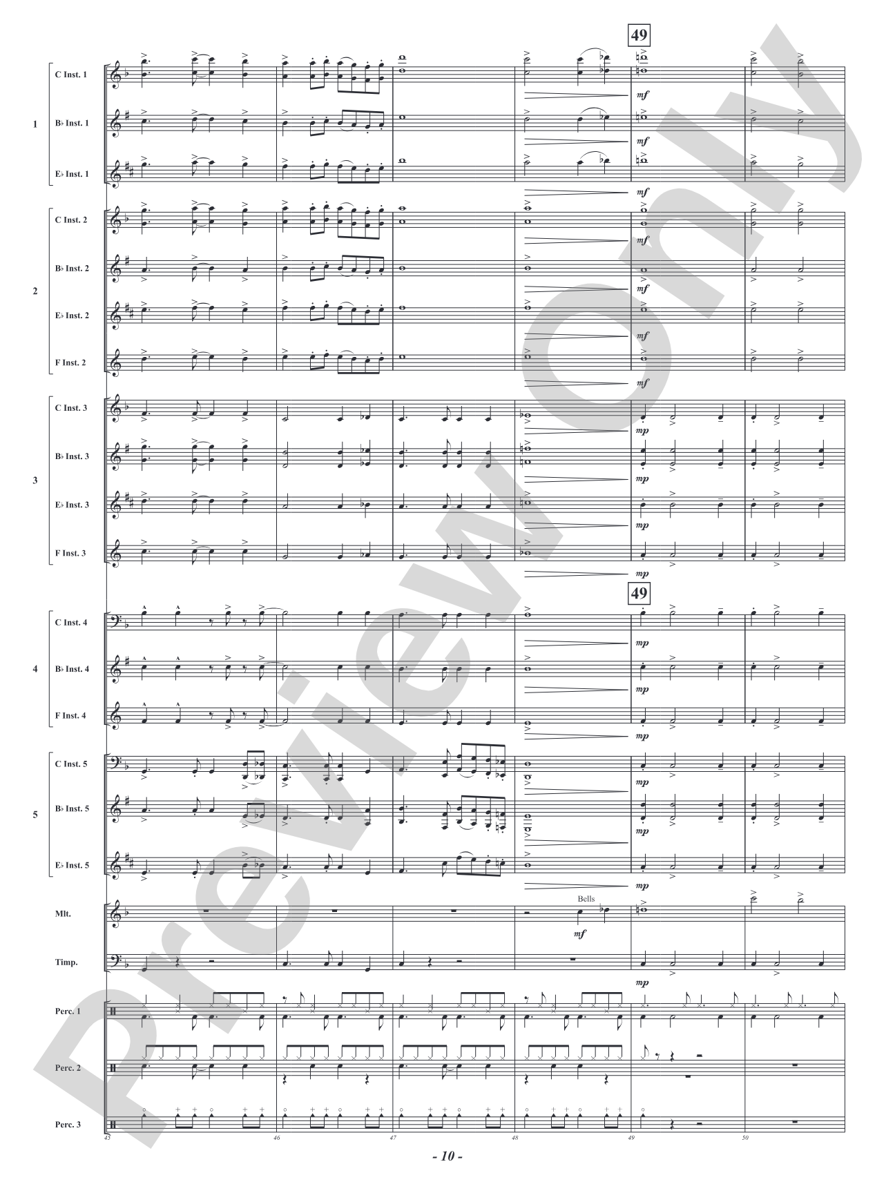 Santa's Workshop Samba: Flexible Concert Band Conductor Score & Parts