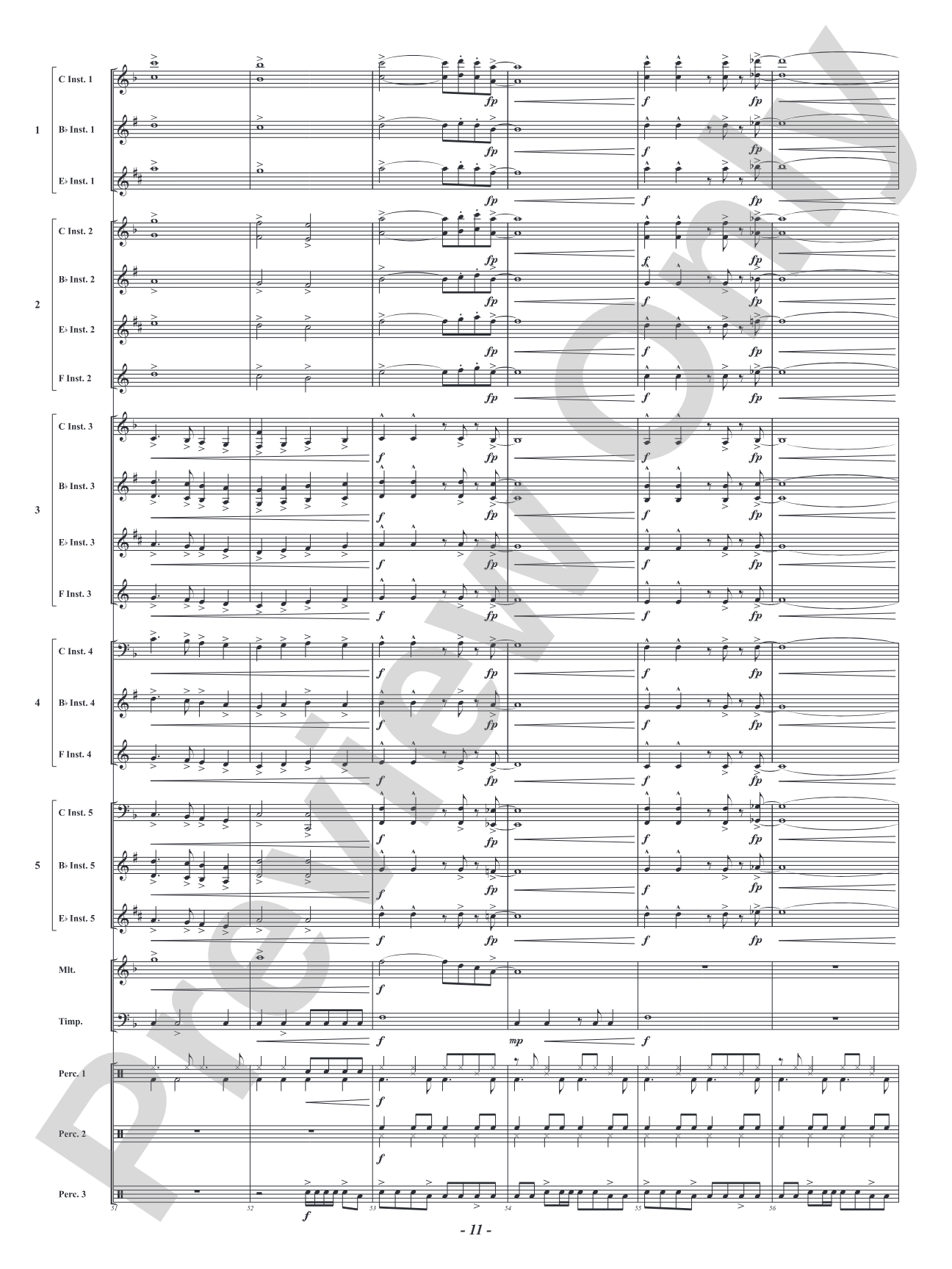 Santa's Workshop Samba: Flexible Concert Band Conductor Score & Parts