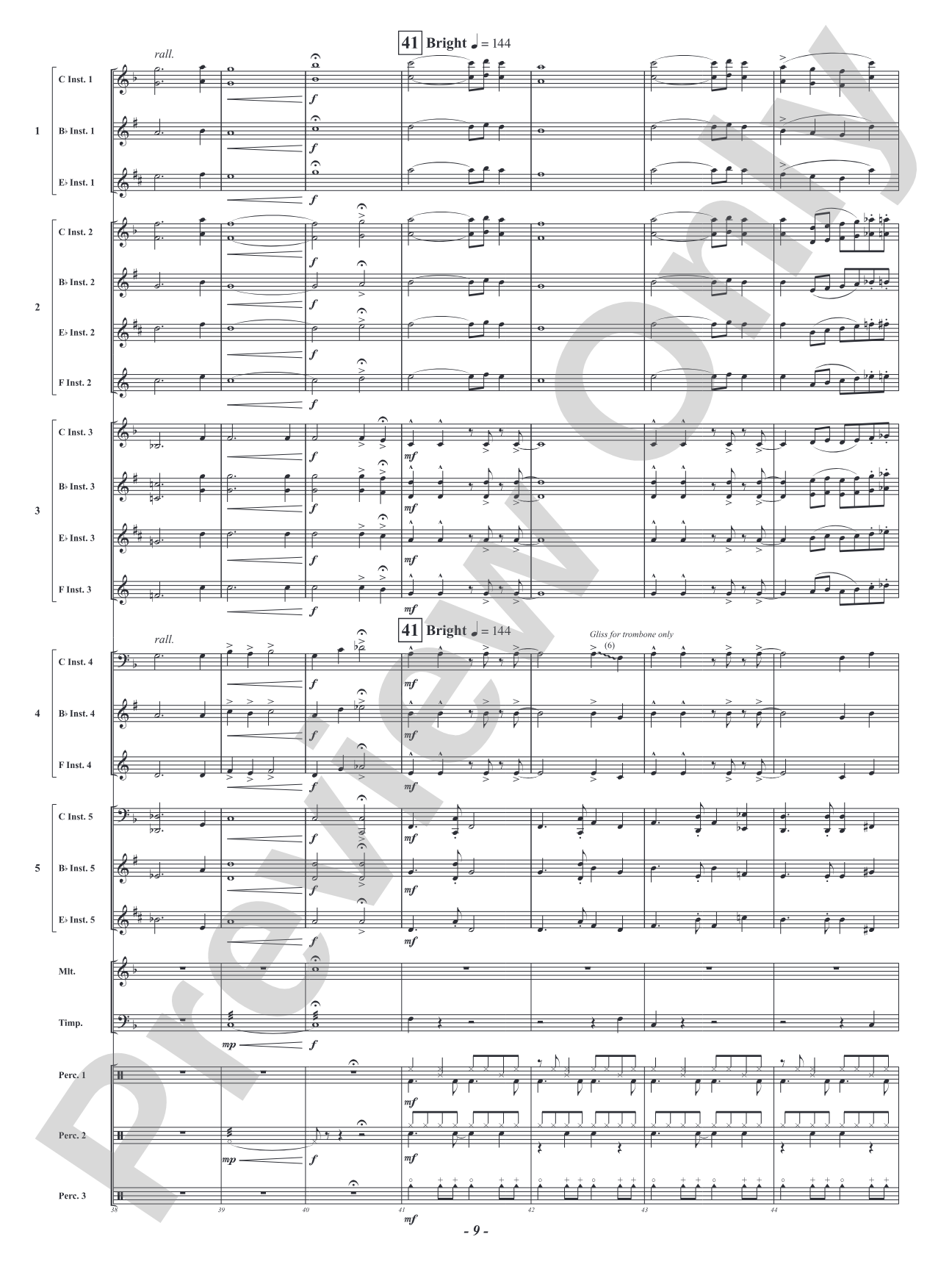 Santa's Workshop Samba: Flexible Concert Band Conductor Score & Parts