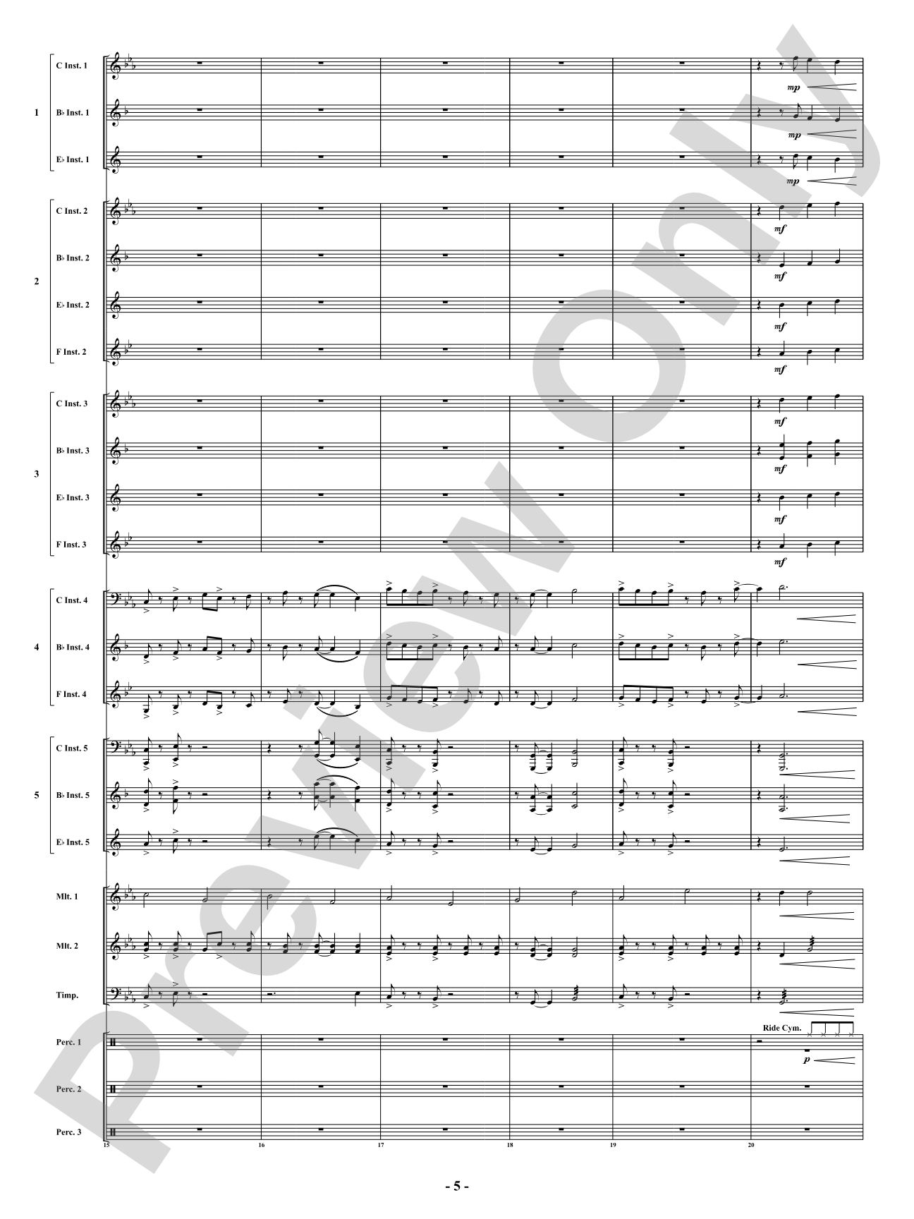 Where the Wild Things Dance: Flexible Concert Band Conductor Score & Parts