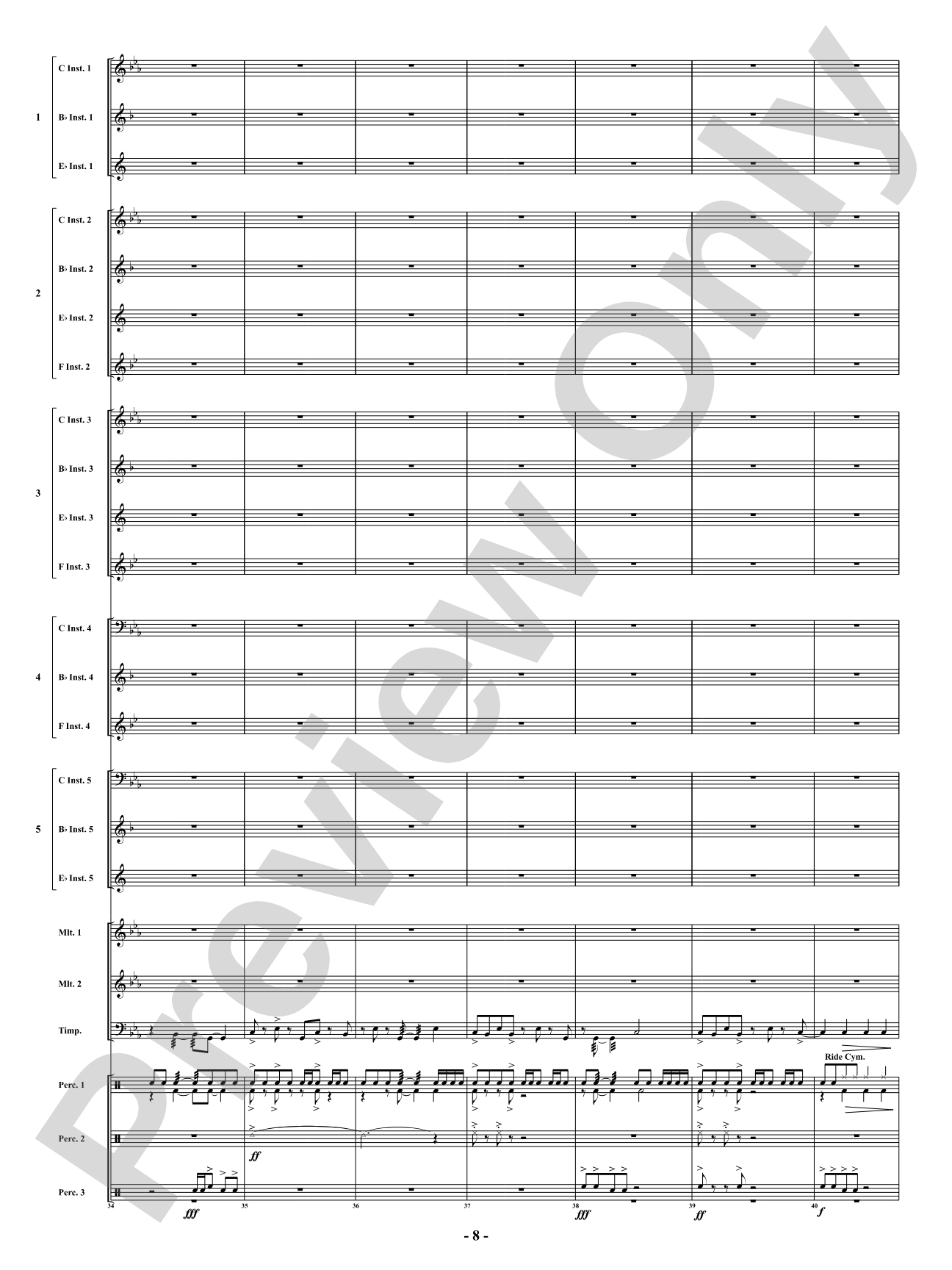 Where the Wild Things Dance: Flexible Concert Band Conductor Score & Parts