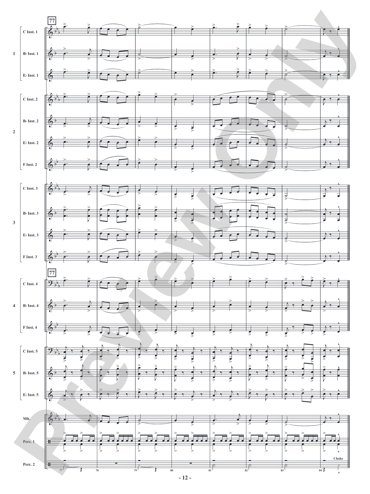 Bravo Zulu: Flexible Concert Band Conductor Score & Parts