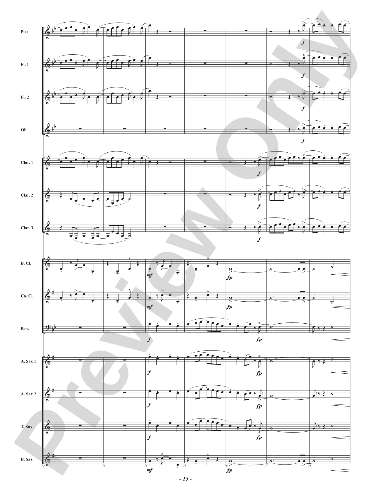Maple Leaf Salsa - For Woodwind Choir: Woodwind Ensemble Conductor Score & Parts