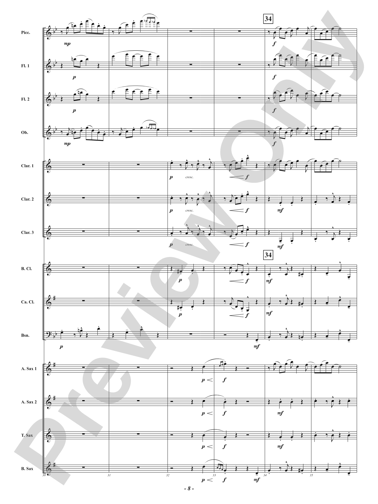 Maple Leaf Salsa - For Woodwind Choir: Woodwind Ensemble Conductor Score & Parts