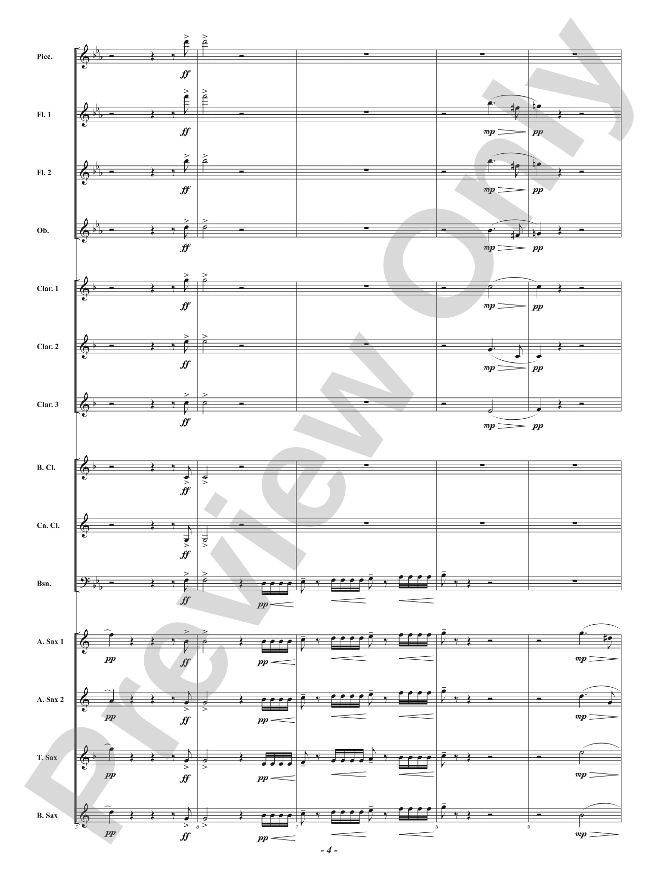 Prelude from <i>The Barber of Seville</i> - For Woodwind Choir: Woodwind Ensemble Conductor Score & Parts