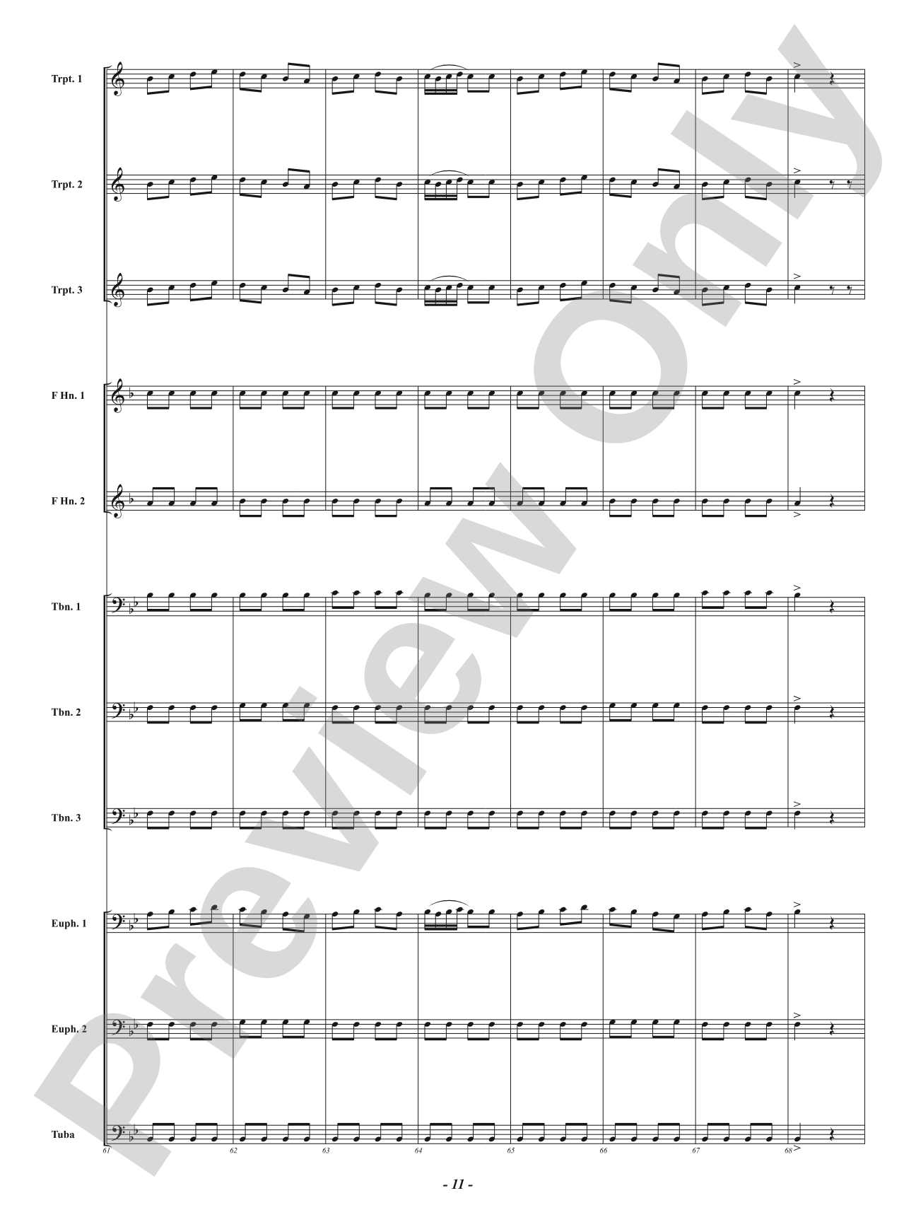 Farandole from <i>L'Arlésienne Suite No. 2</i> - For Brass Choir: Brass Choir Conductor Score & Parts