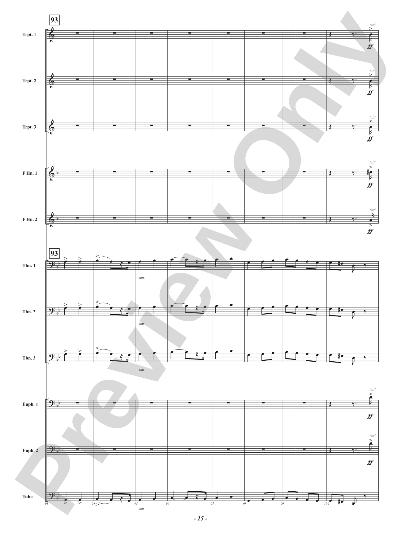 Farandole from <i>L'Arlésienne Suite No. 2</i> - For Brass Choir: Brass Choir Conductor Score & Parts
