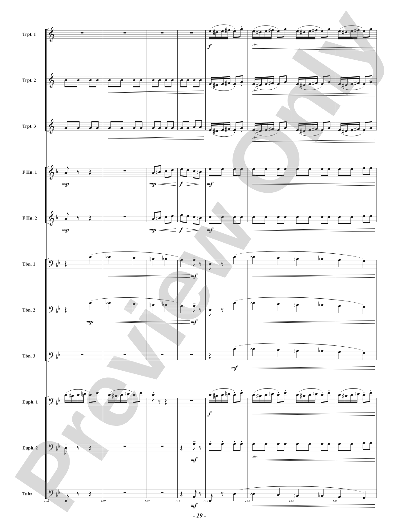 Farandole from <i>L'Arlésienne Suite No. 2</i> - For Brass Choir: Brass Choir Conductor Score & Parts