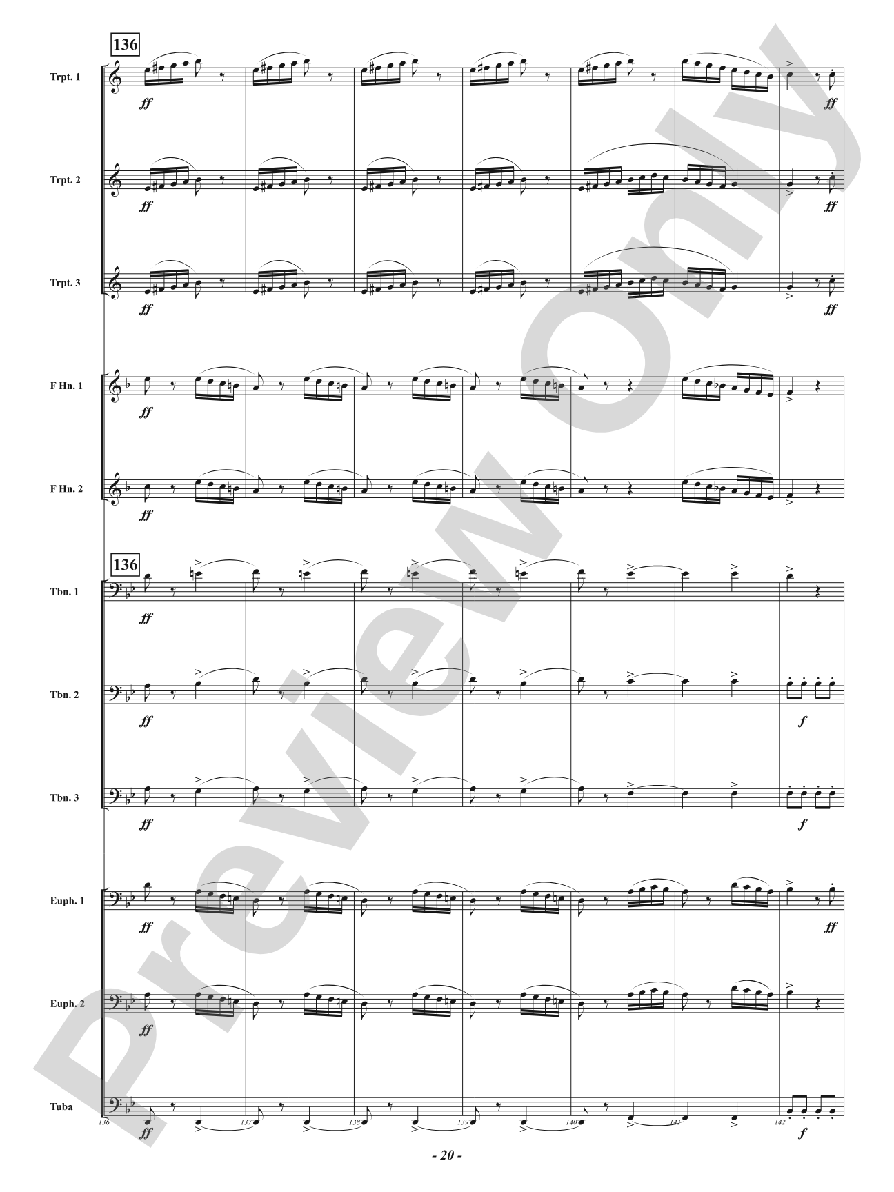 Farandole from <i>L'Arlésienne Suite No. 2</i> - For Brass Choir: Brass Choir Conductor Score & Parts