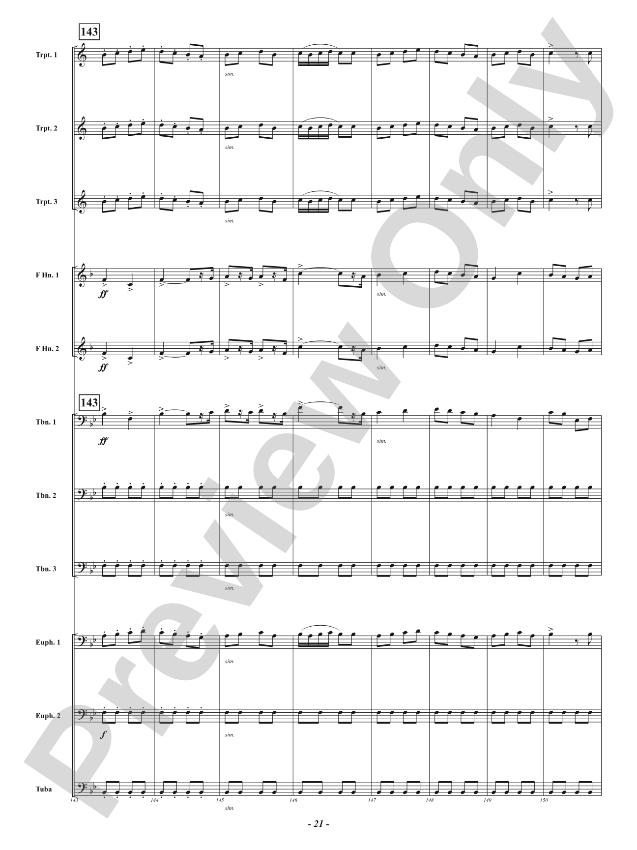 Farandole from <i>L'Arlésienne Suite No. 2</i> - For Brass Choir: Brass Choir Conductor Score & Parts