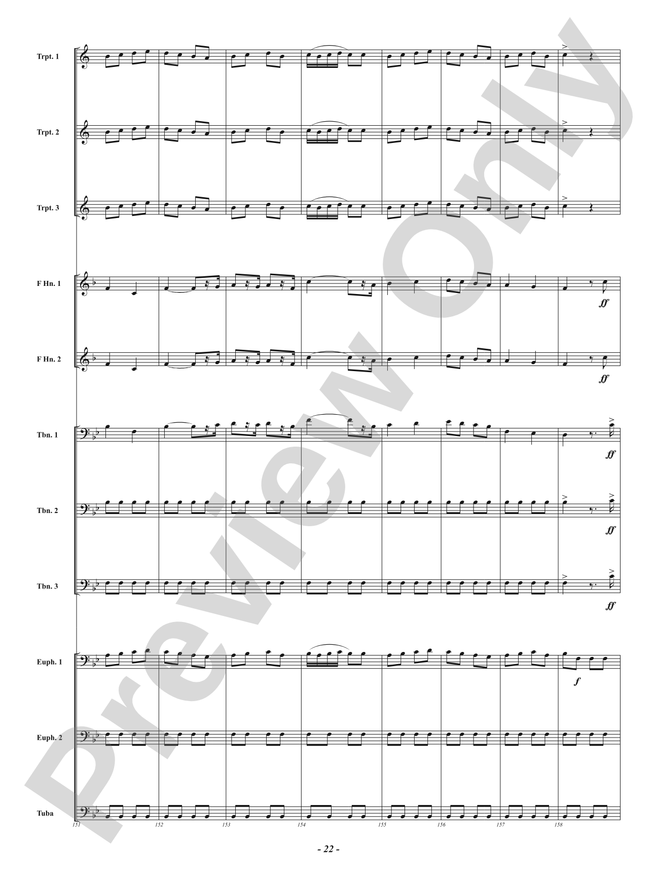 Farandole from <i>L'Arlésienne Suite No. 2</i> - For Brass Choir: Brass Choir Conductor Score & Parts