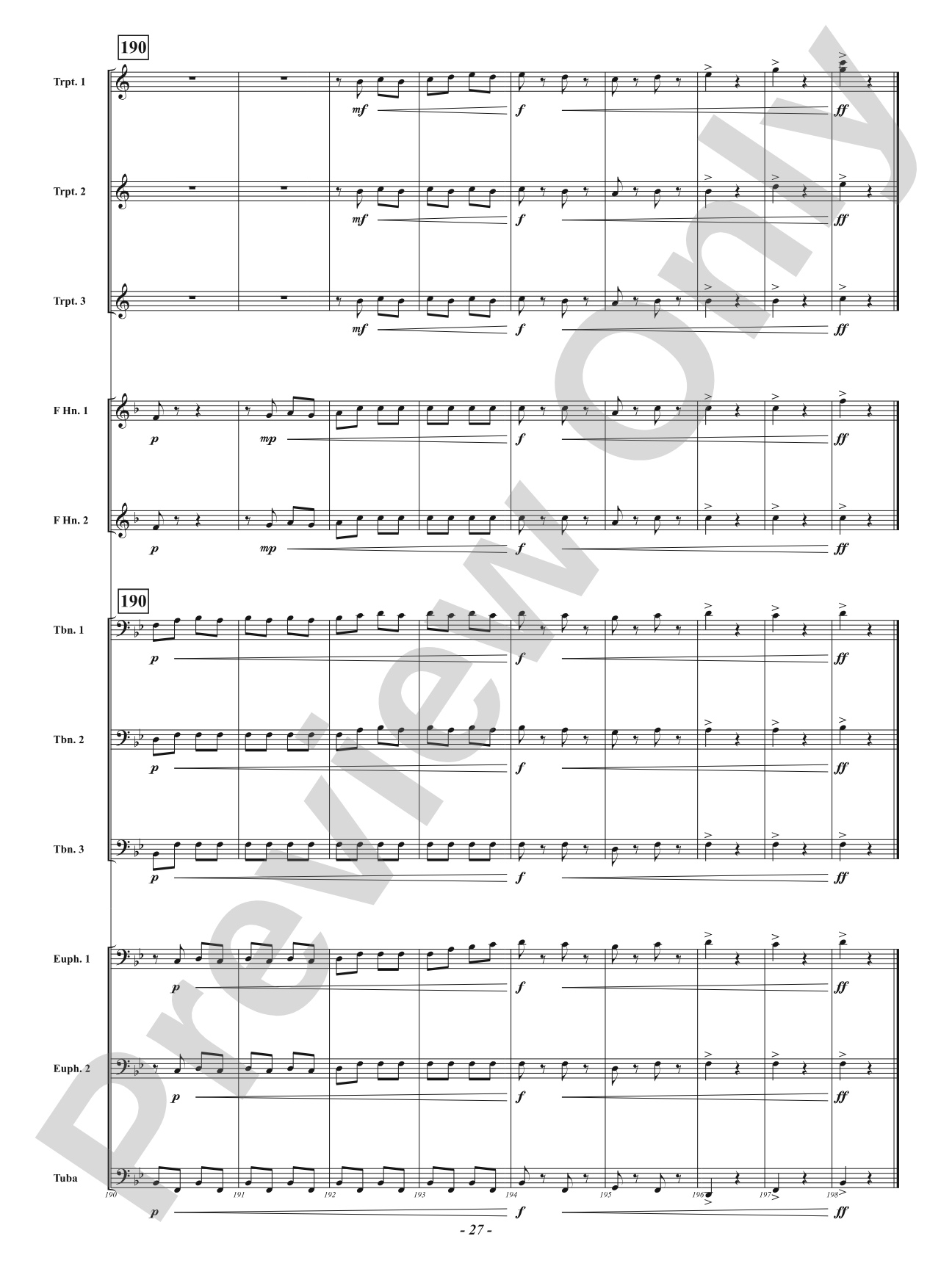 Farandole from <i>L'Arlésienne Suite No. 2</i> - For Brass Choir: Brass Choir Conductor Score & Parts