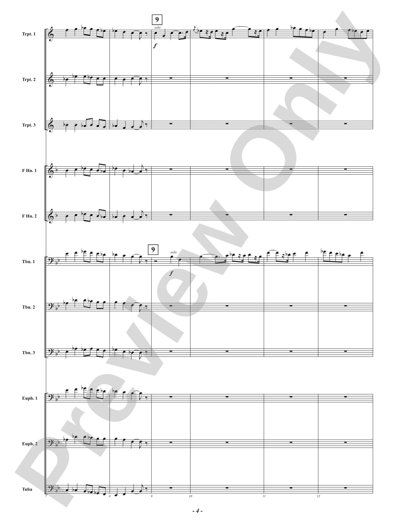 Farandole from <i>L'Arlésienne Suite No. 2</i> - For Brass Choir: Brass Choir Conductor Score & Parts