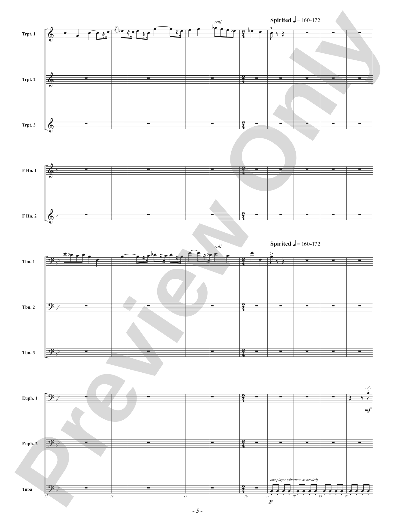 Farandole from <i>L'Arlésienne Suite No. 2</i> - For Brass Choir: Brass Choir Conductor Score & Parts