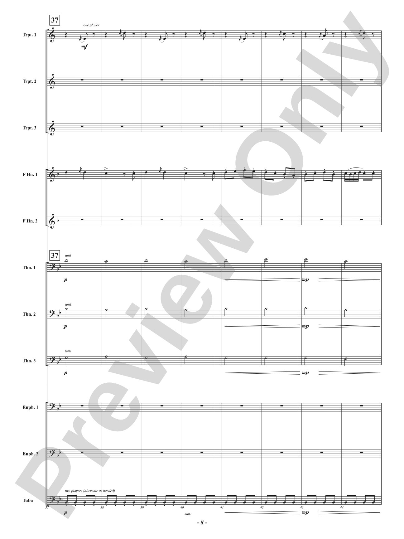 Farandole from <i>L'Arlésienne Suite No. 2</i> - For Brass Choir: Brass Choir Conductor Score & Parts