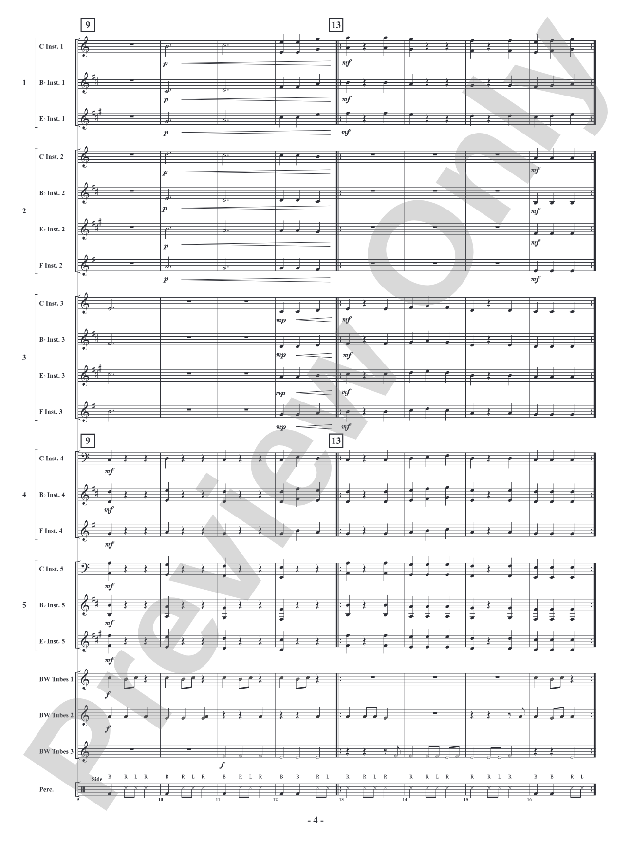Carol of the Boombuckets: Flexible Concert Band Conductor Score & Parts