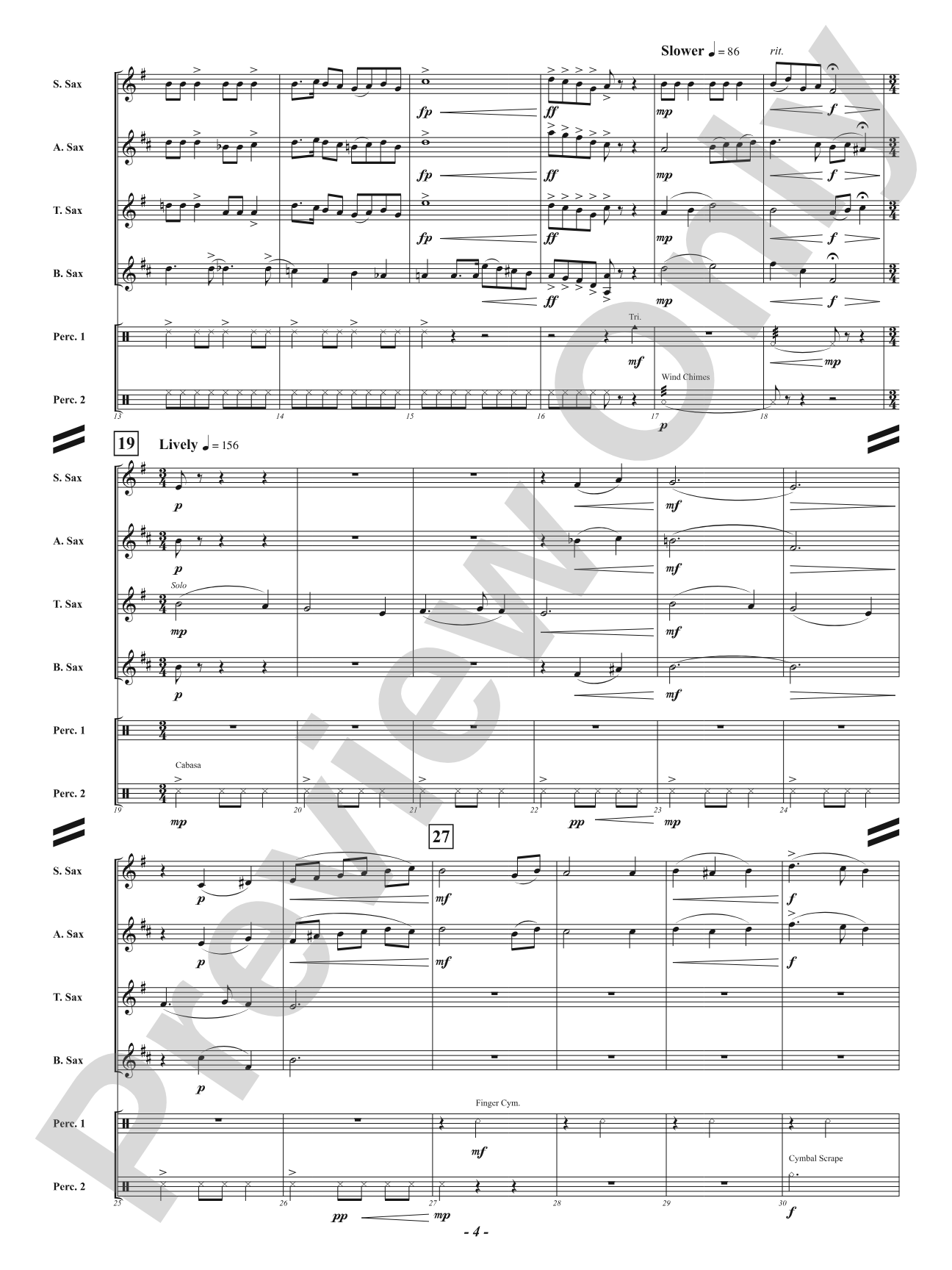 Merry Saxmas: Saxophone Quartet Conductor Score & Parts