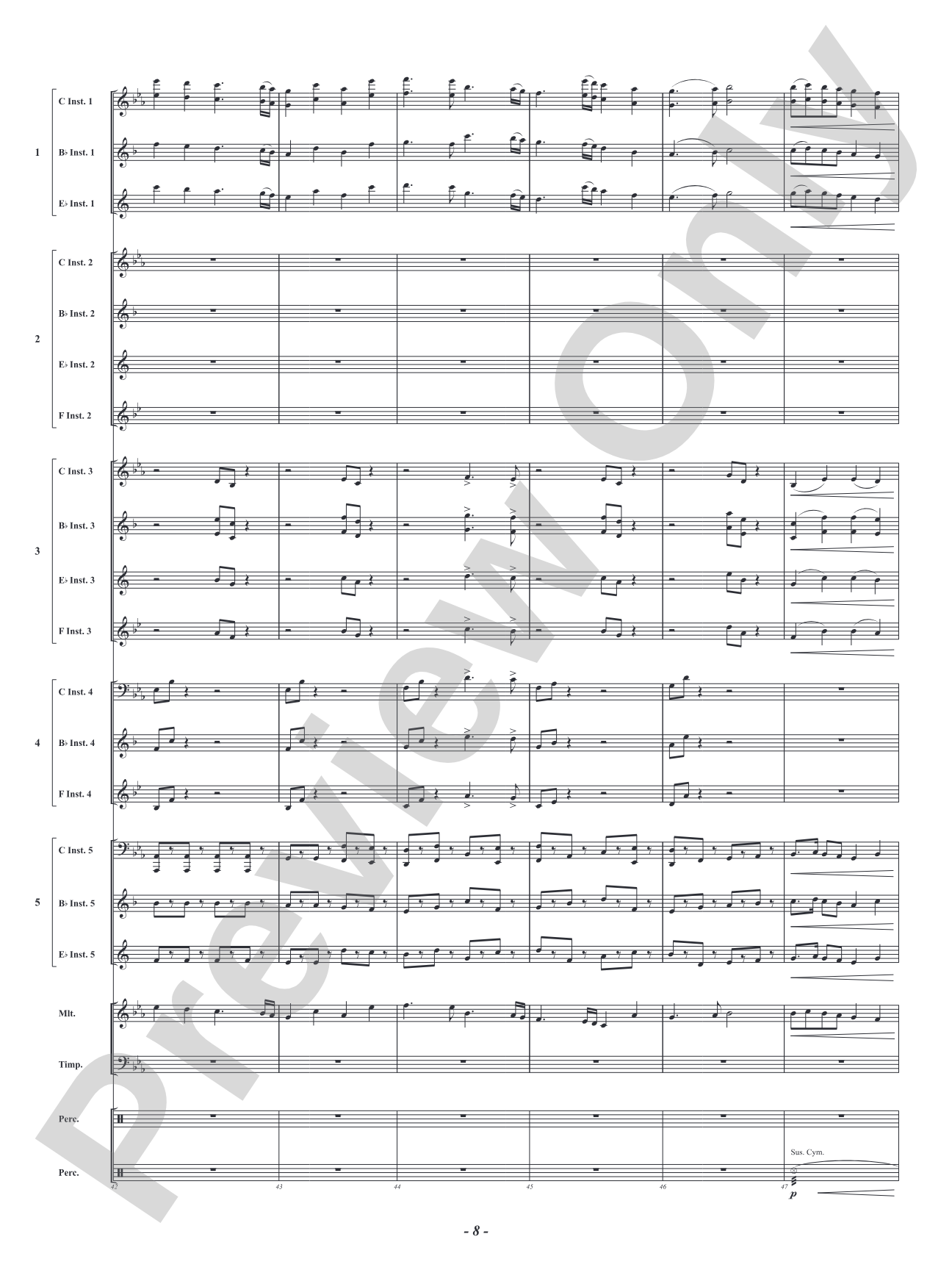 Hero: Flexible Concert Band Conductor Score & Parts