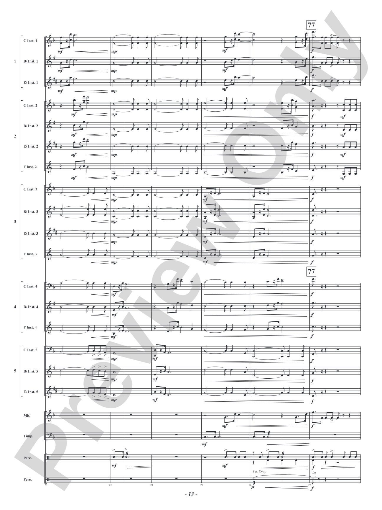 Hero: Flexible Concert Band Conductor Score & Parts