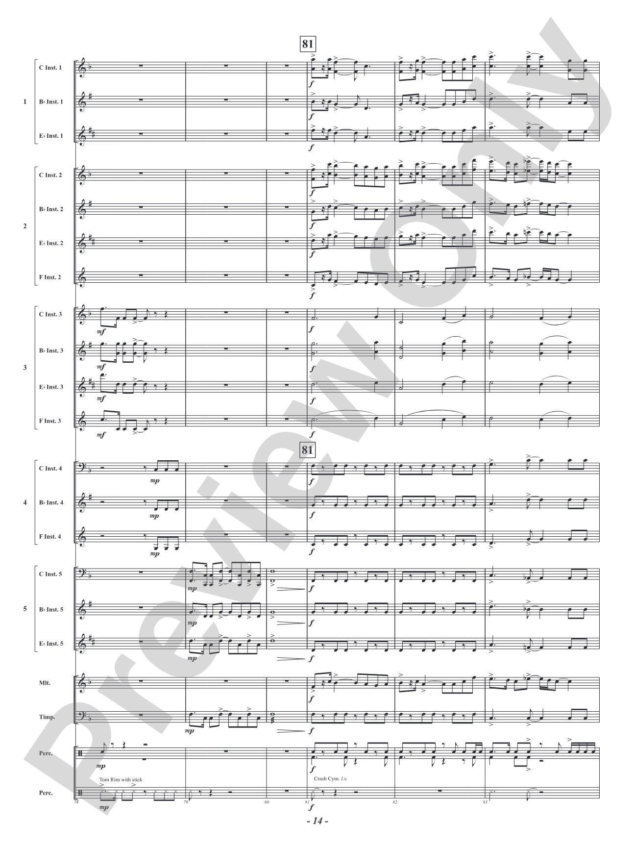 Hero: Flexible Concert Band Conductor Score & Parts