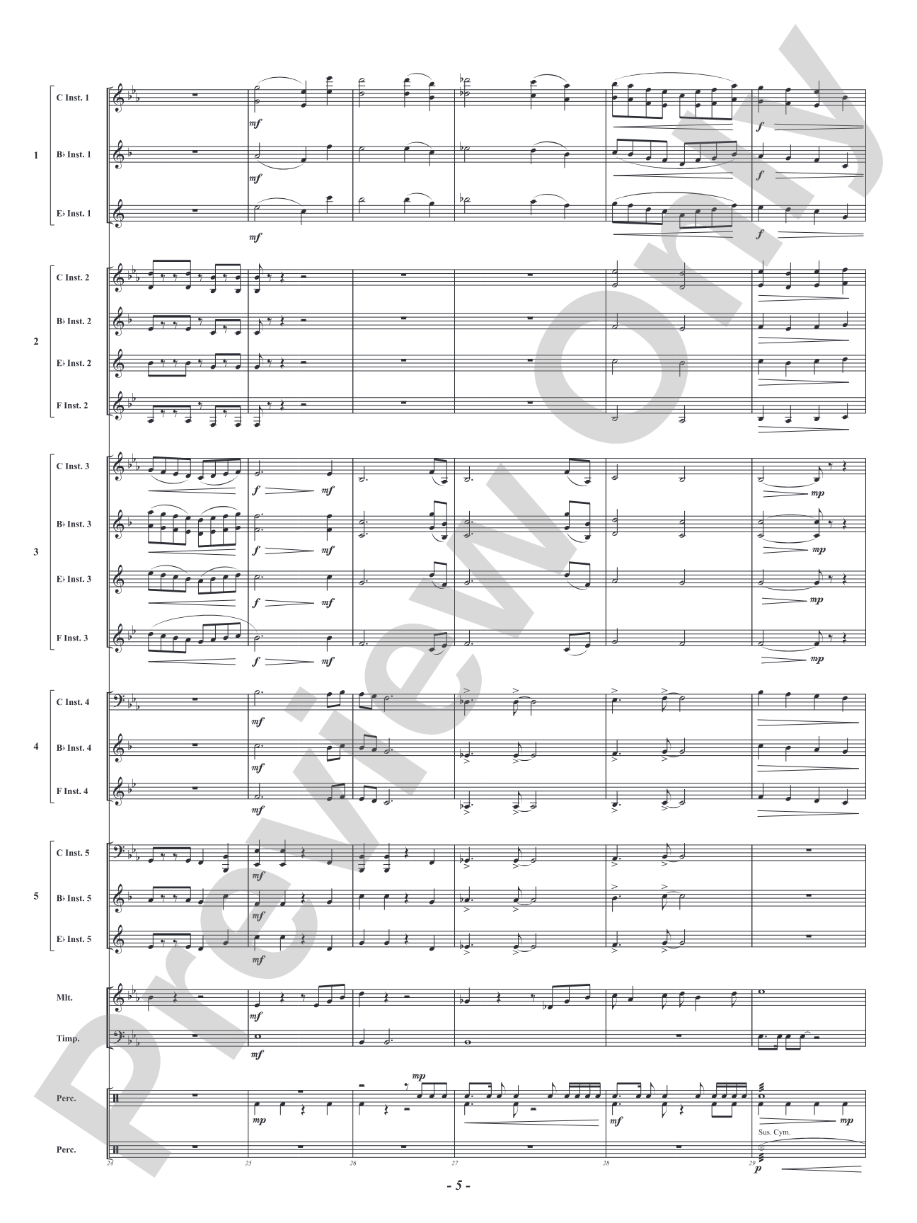 Hero: Flexible Concert Band Conductor Score & Parts
