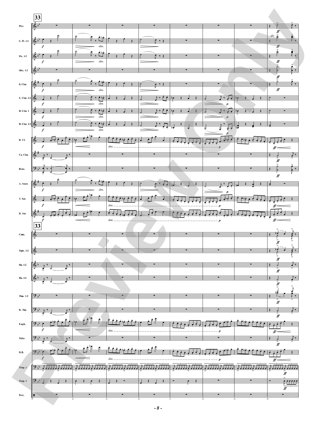 Symphony Fantastique - IV. March to the Scaffold: Concert Band Conductor Score & Parts