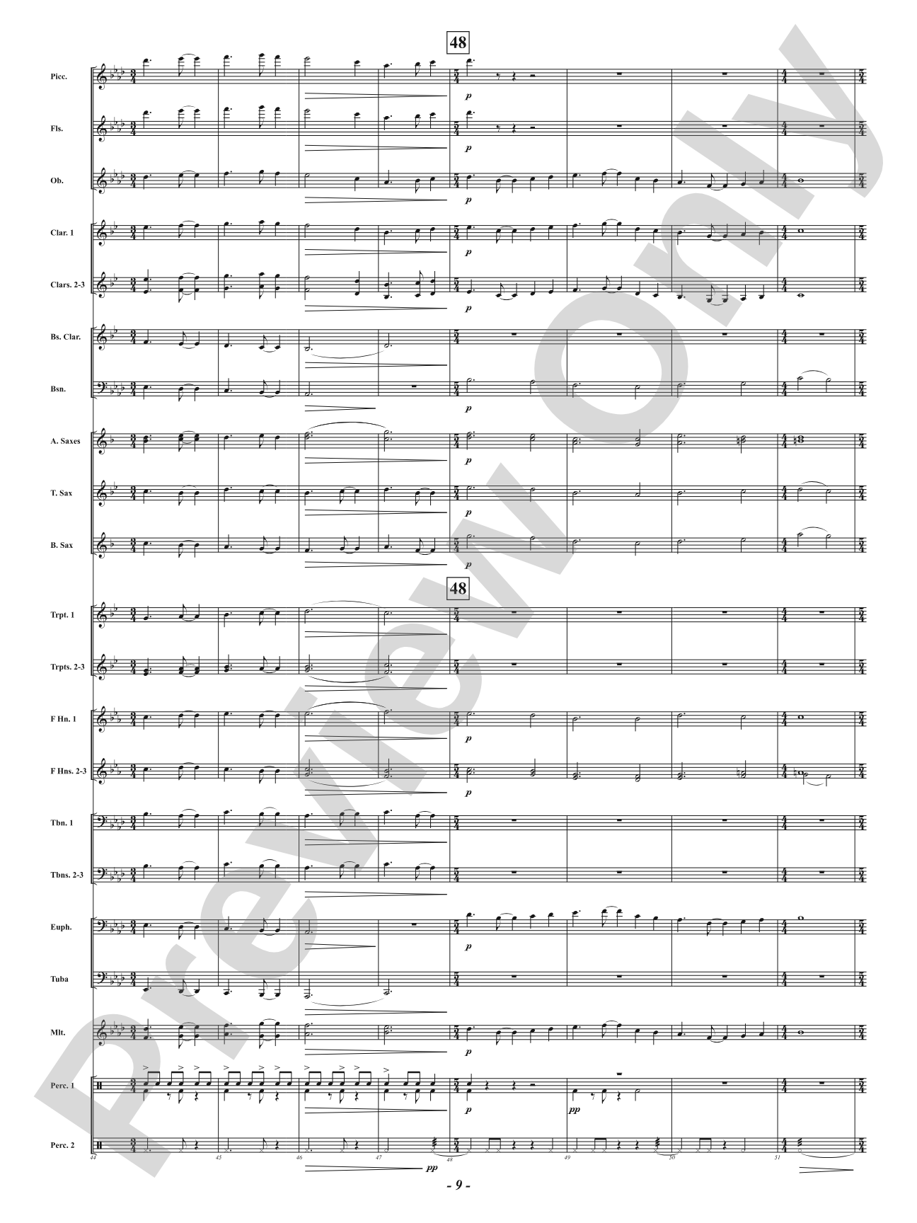 Yuletide Riptide: Concert Band Conductor Score & Parts