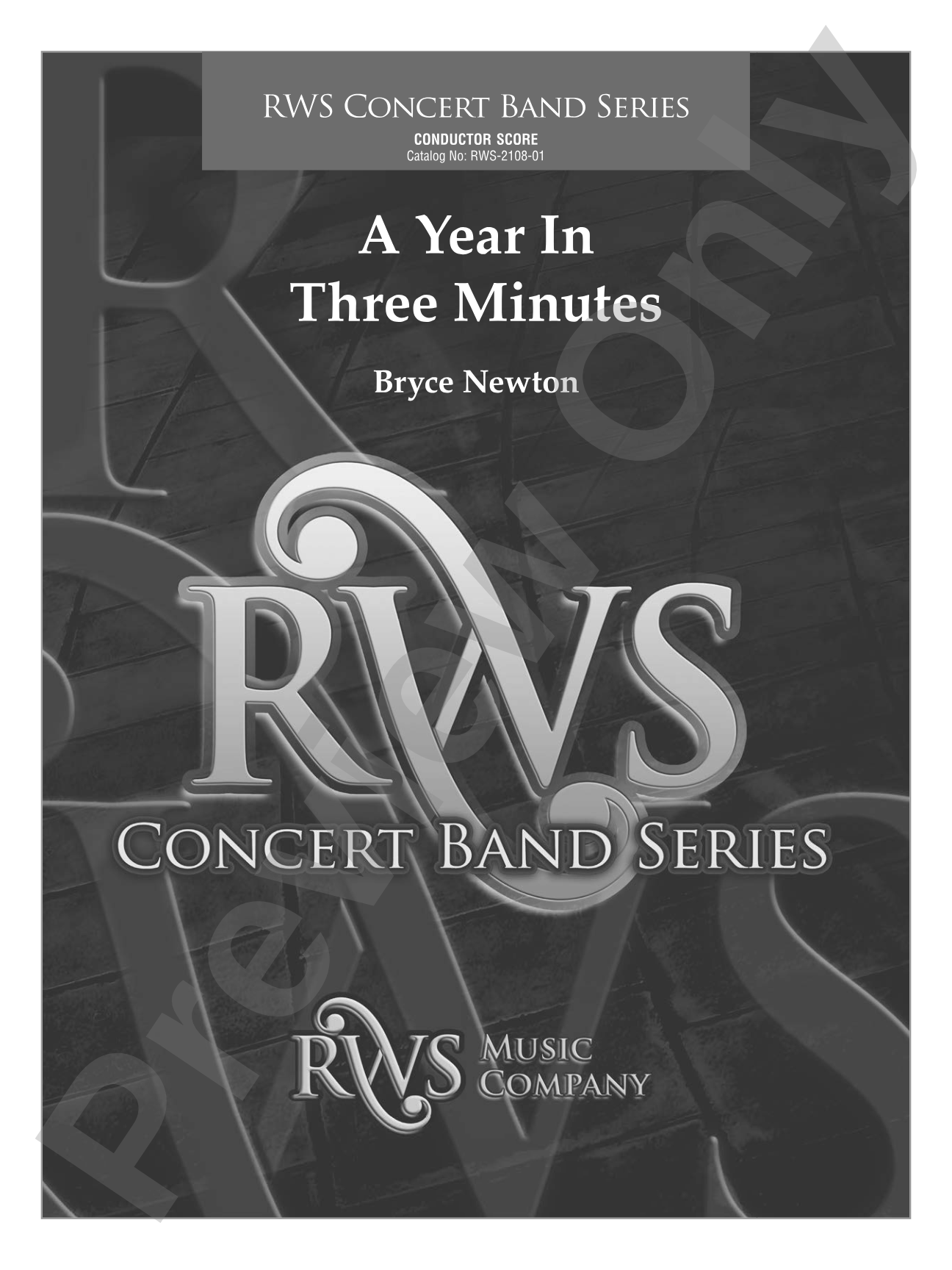 A Year in Three Minutes: Concert Band Conductor Score & Parts